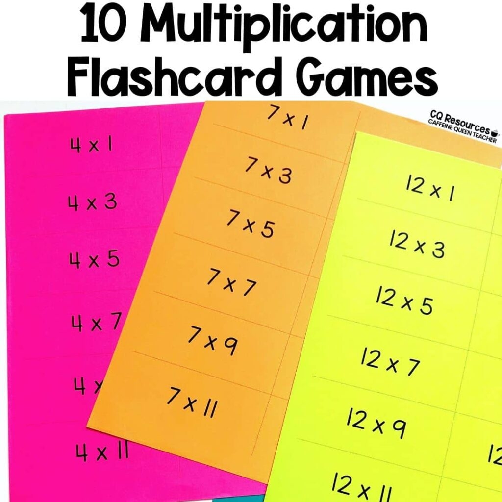 10 Exciting Multiplication Flashcard Games To Master Math Facts Caffeine Queen Teacher