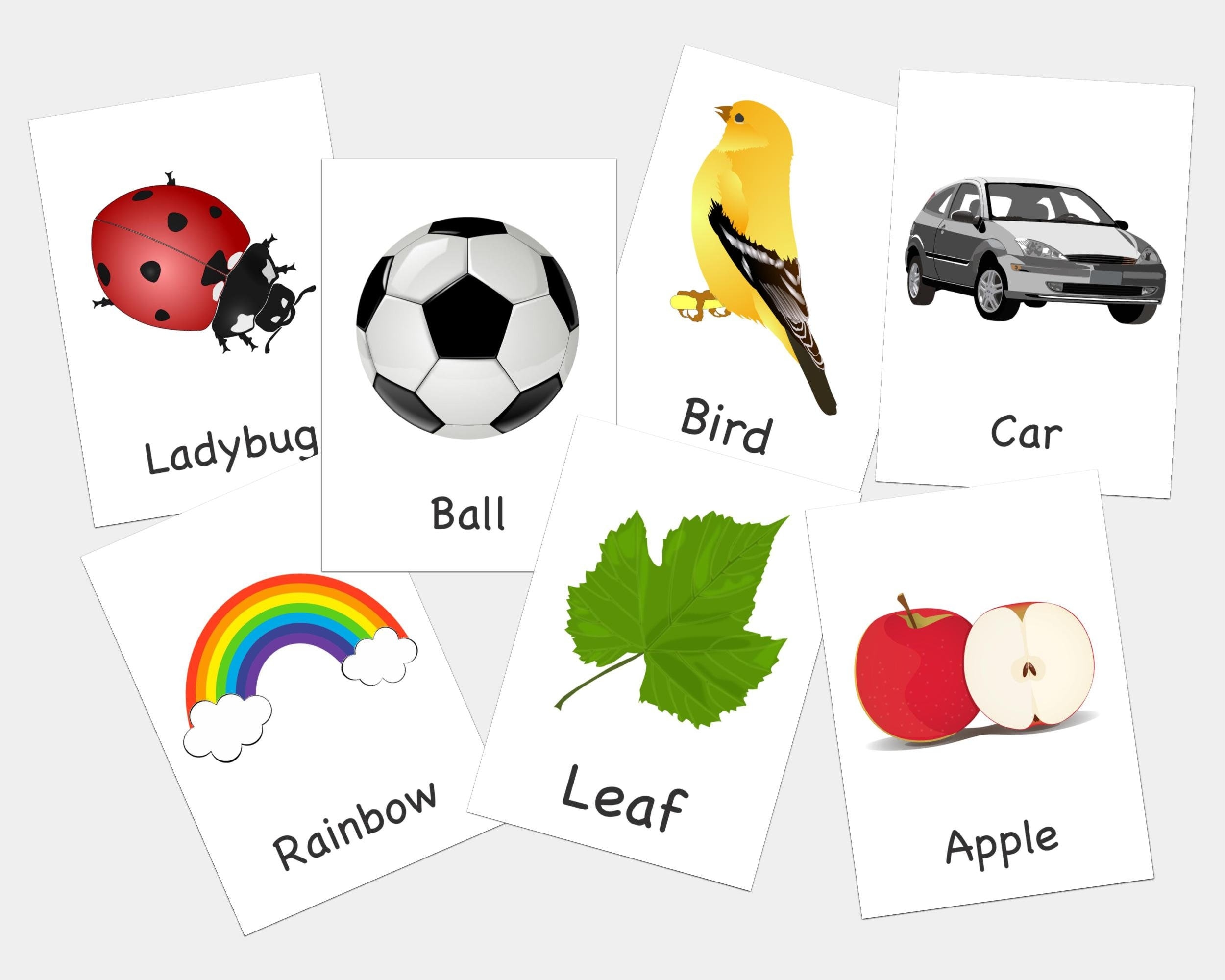 100 First Words Flashcards Printable Flashcards Learning For Babies And Kids Etsy Ireland