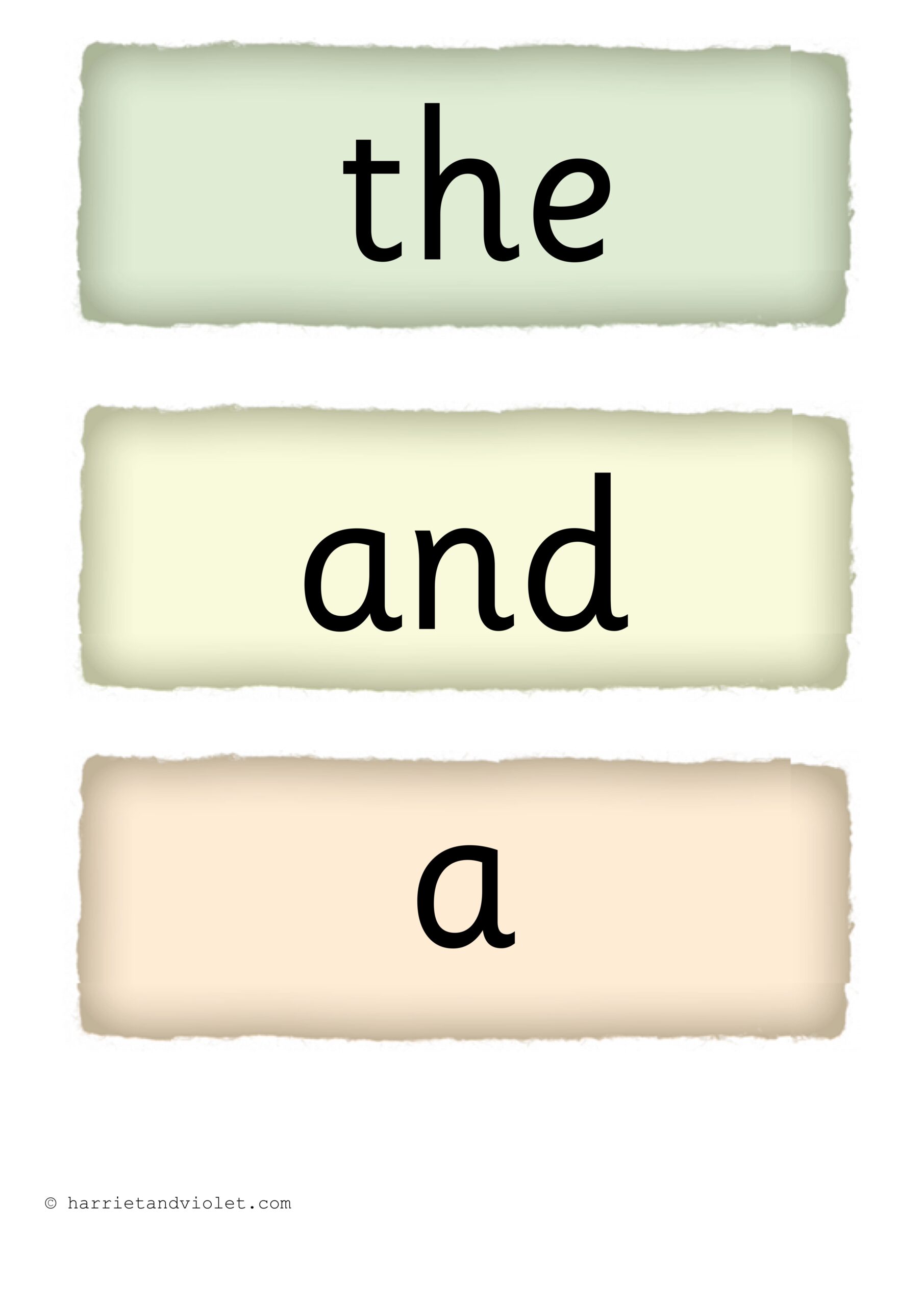 high frequency words flashcards