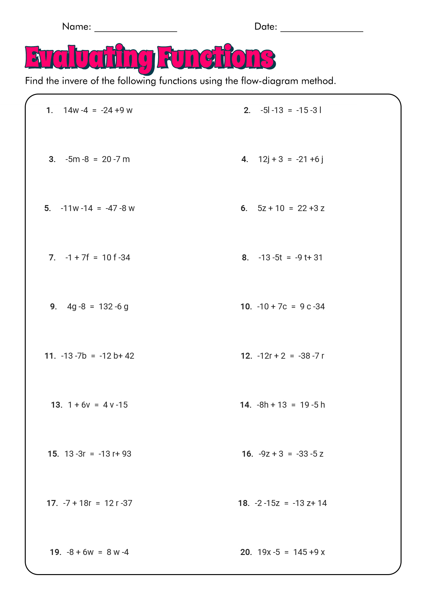 12 Inverse Functions Worksheet And Answers Free PDF At Worksheeto 12 Inverse Functions Worksheet And Answers Free PDF At Worksheeto