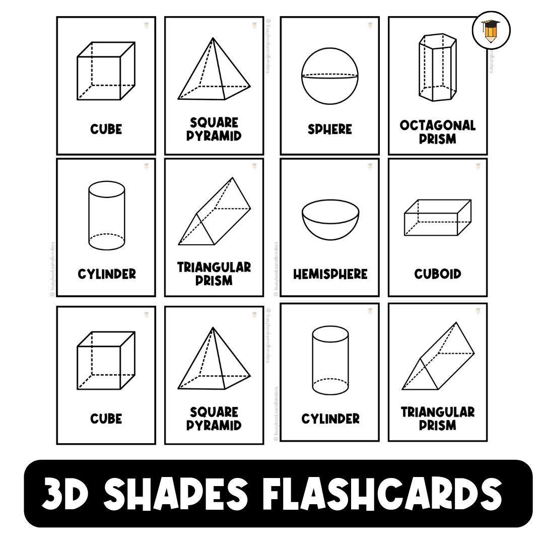 12 SHAPES FLASHCARDS 3D Shapes Pyramids And Prisms Math Worksheets Geometry Worksheets Math Activities Grade 3 Etsy 12 SHAPES FLASHCARDS 3D Shapes Pyramids And Prisms Math Worksheets Geometry Worksheets Math Activities Grade 3 Etsy