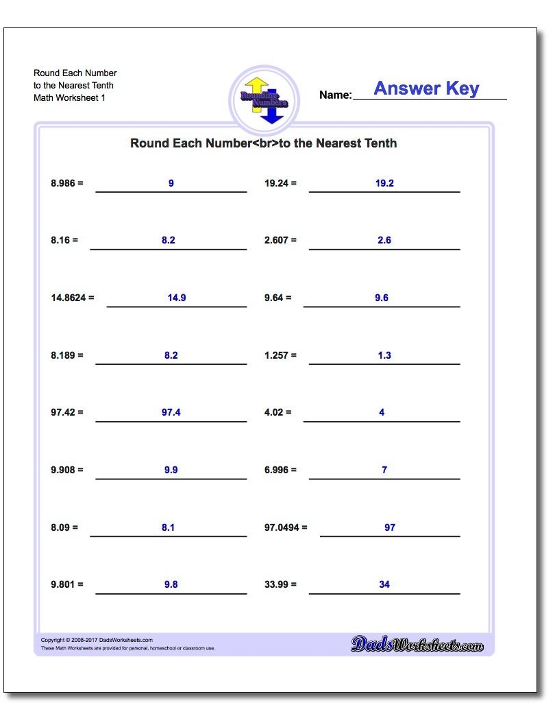 dads worksheets math