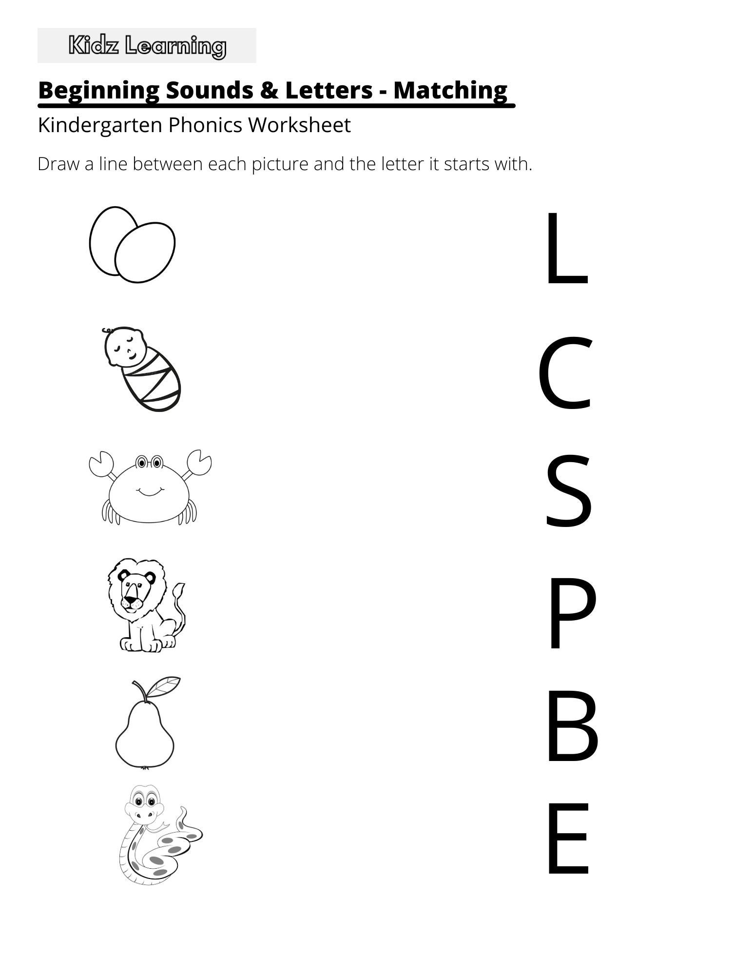 15 Druckbare Beginning Sounds Worksheets Vorschule 1st Grad Phonik Und Alphabetisierung Etsy de