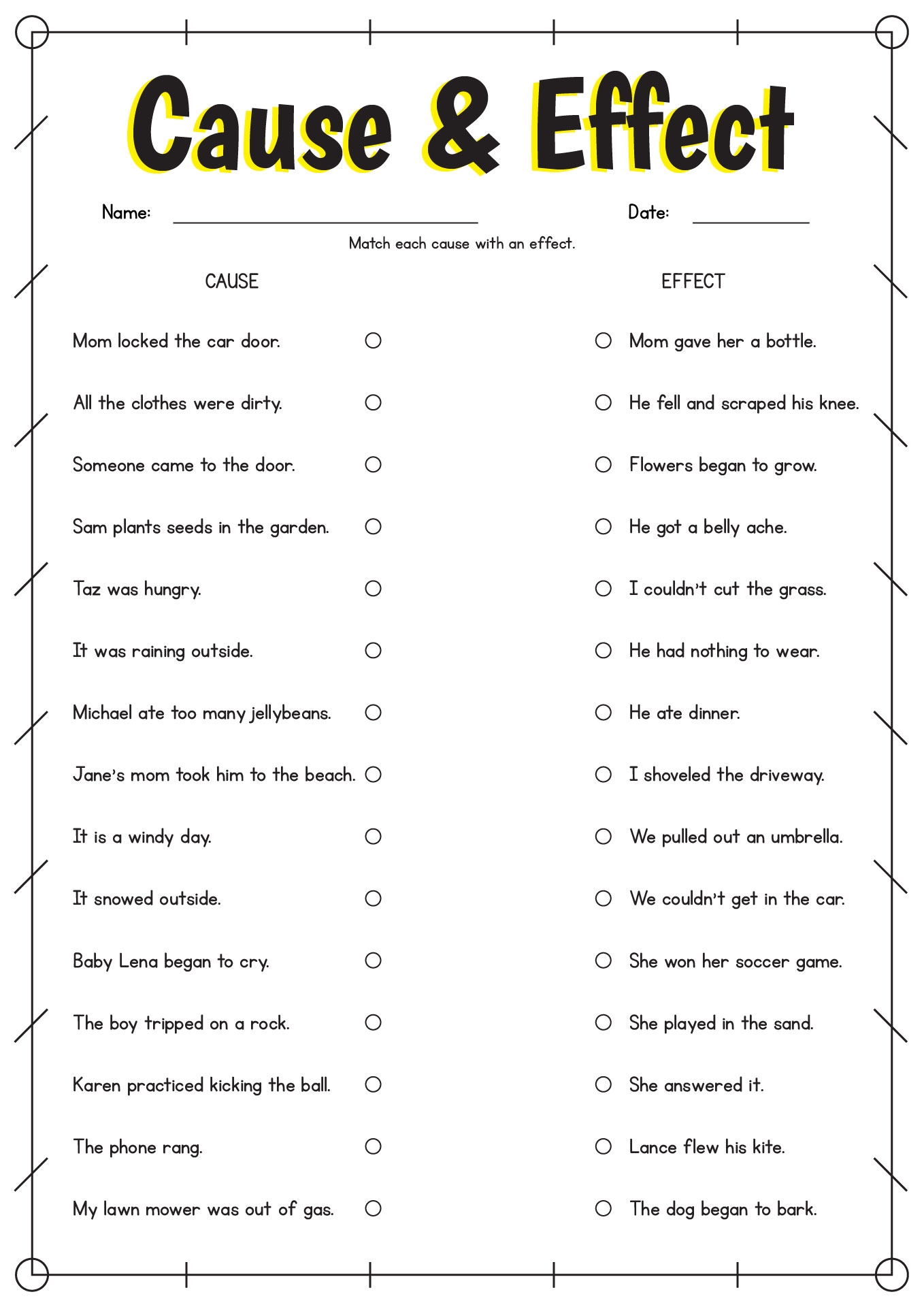 fourth grade reading worksheets