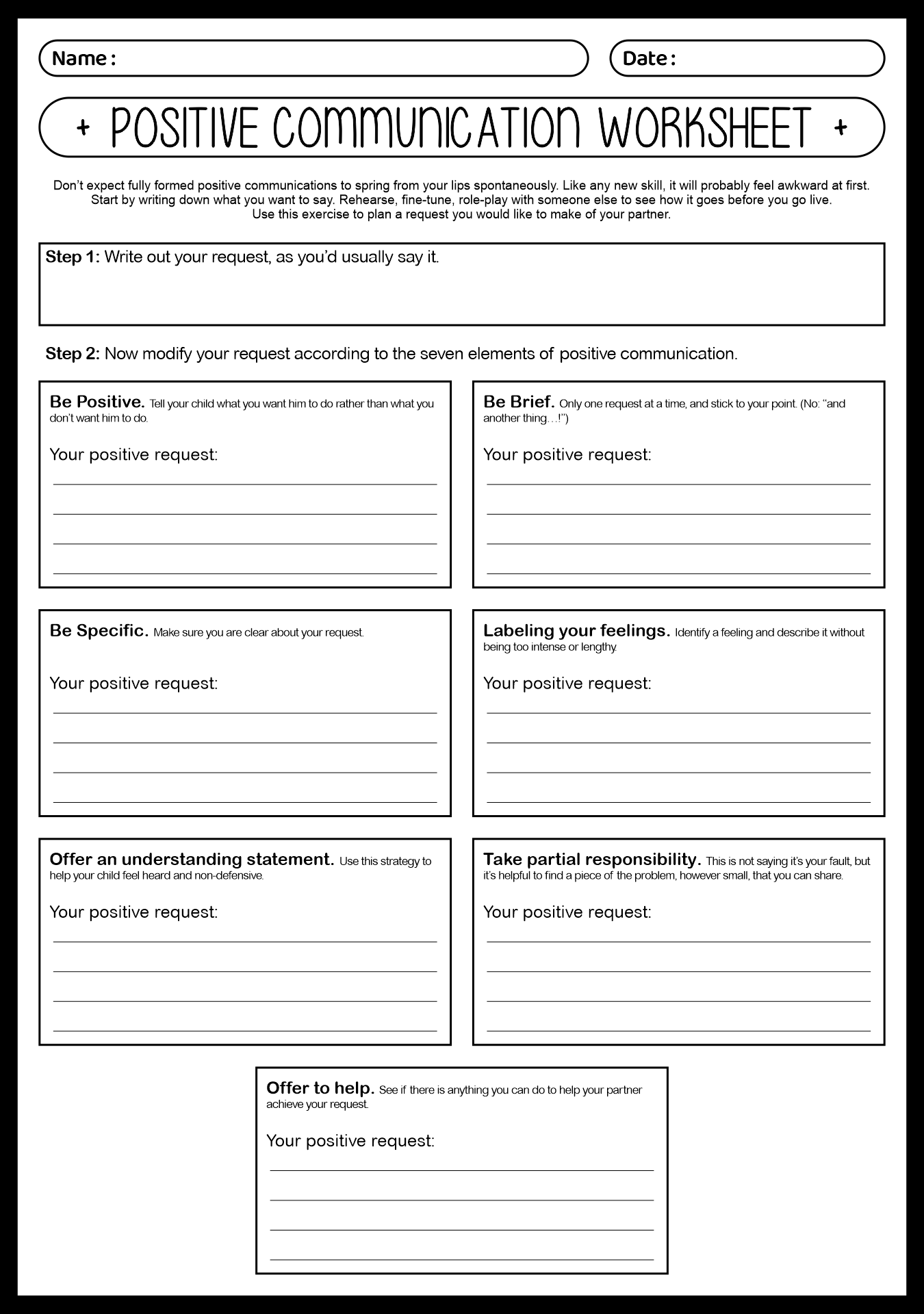 15 Positive Communication Worksheets For Teens Free PDF At Worksheeto