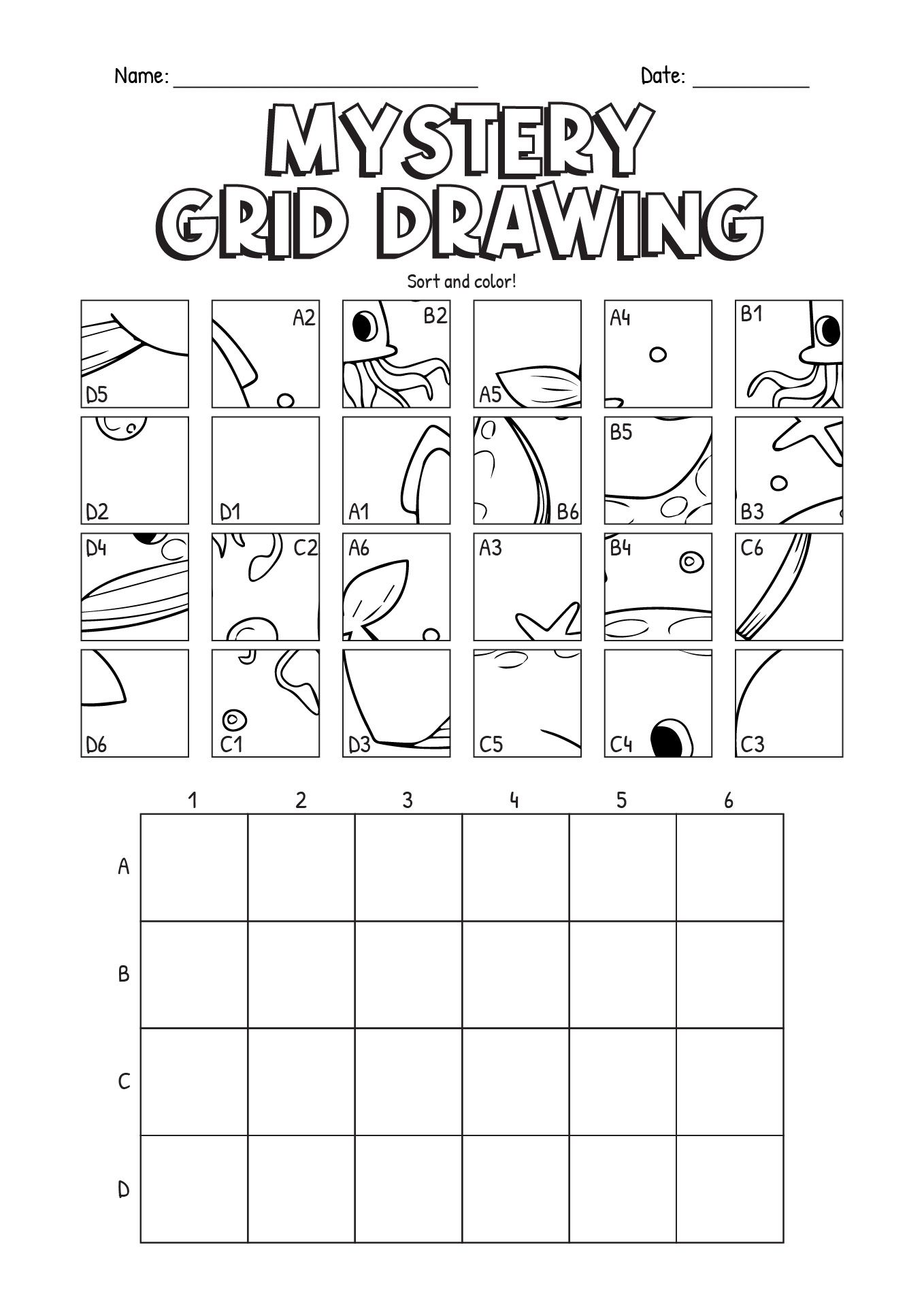 grid drawing worksheets