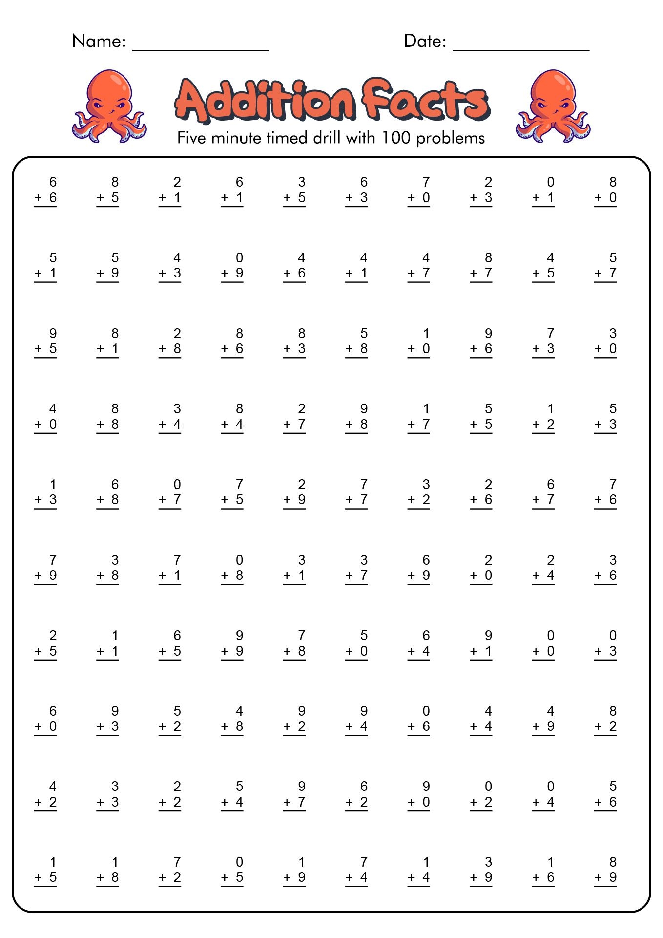 16 Test Ideas Math Addition Worksheets Kids Math Worksheets Math Worksheets