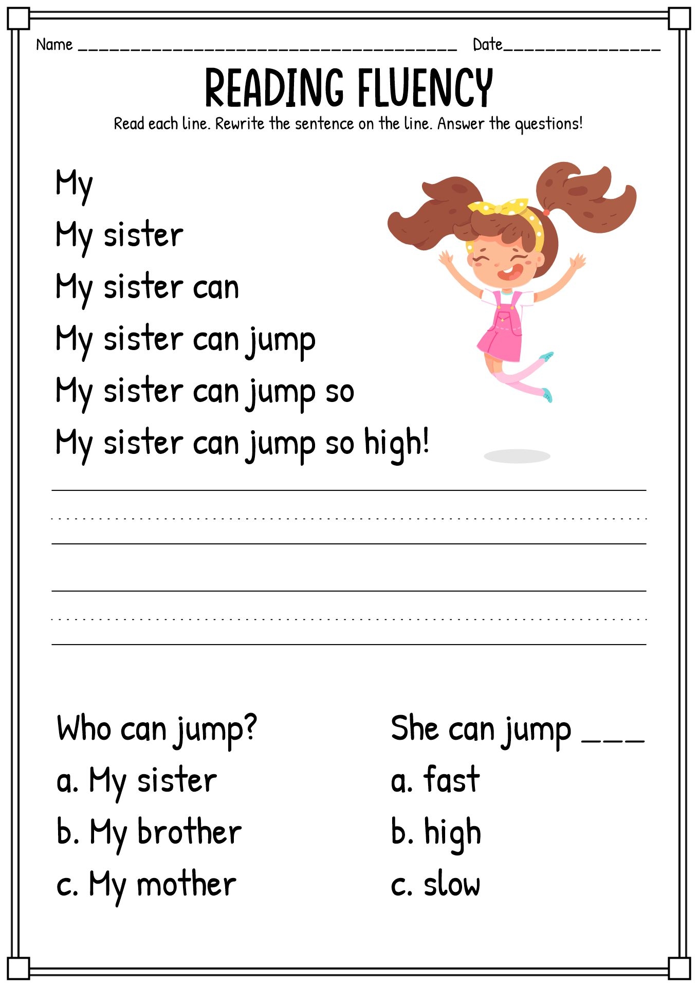 17 Reading Fluency 2nd Grade Worksheets Free PDF At Worksheeto Worksheets Library