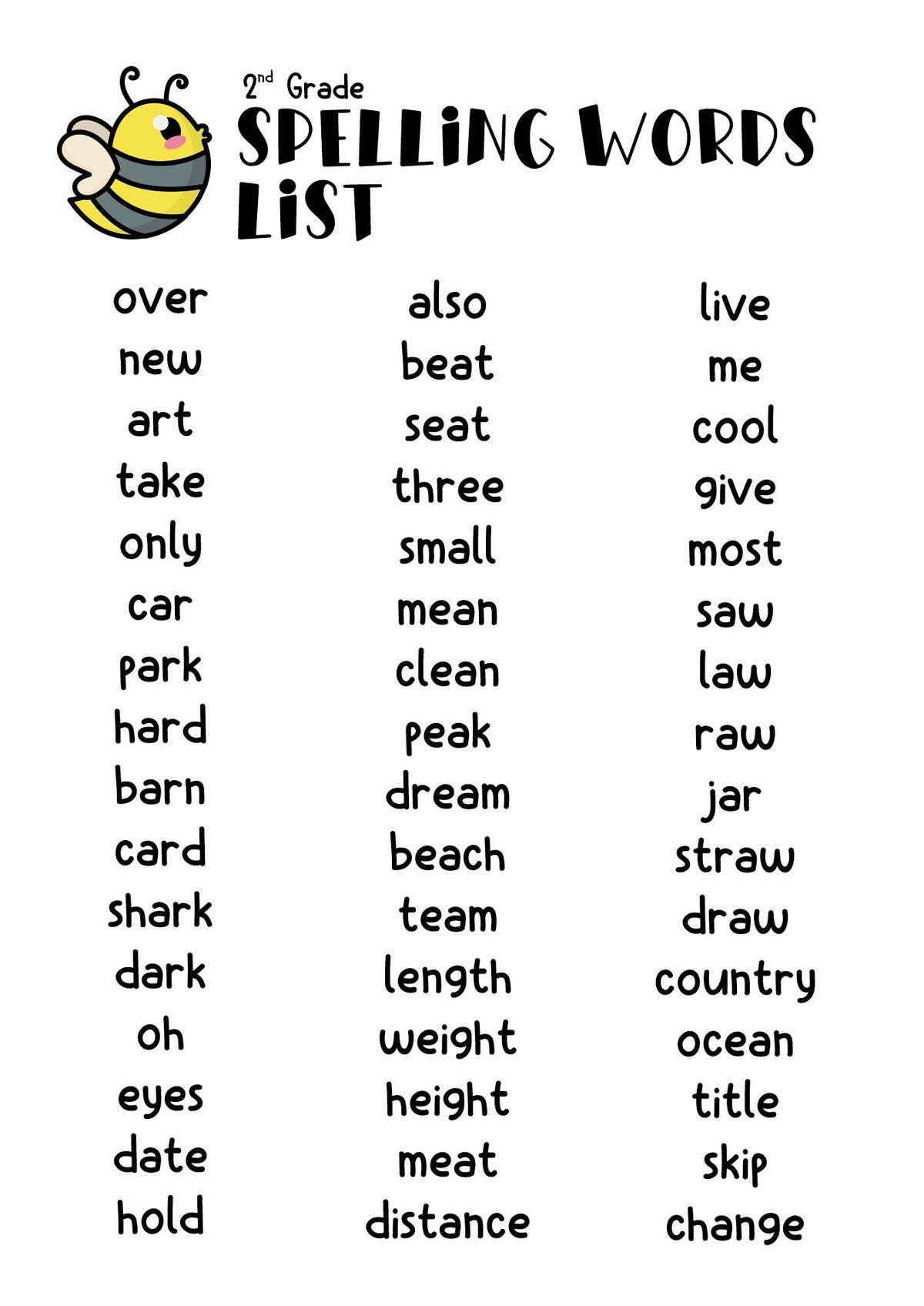 17 Spelling Words Worksheets Grade 2