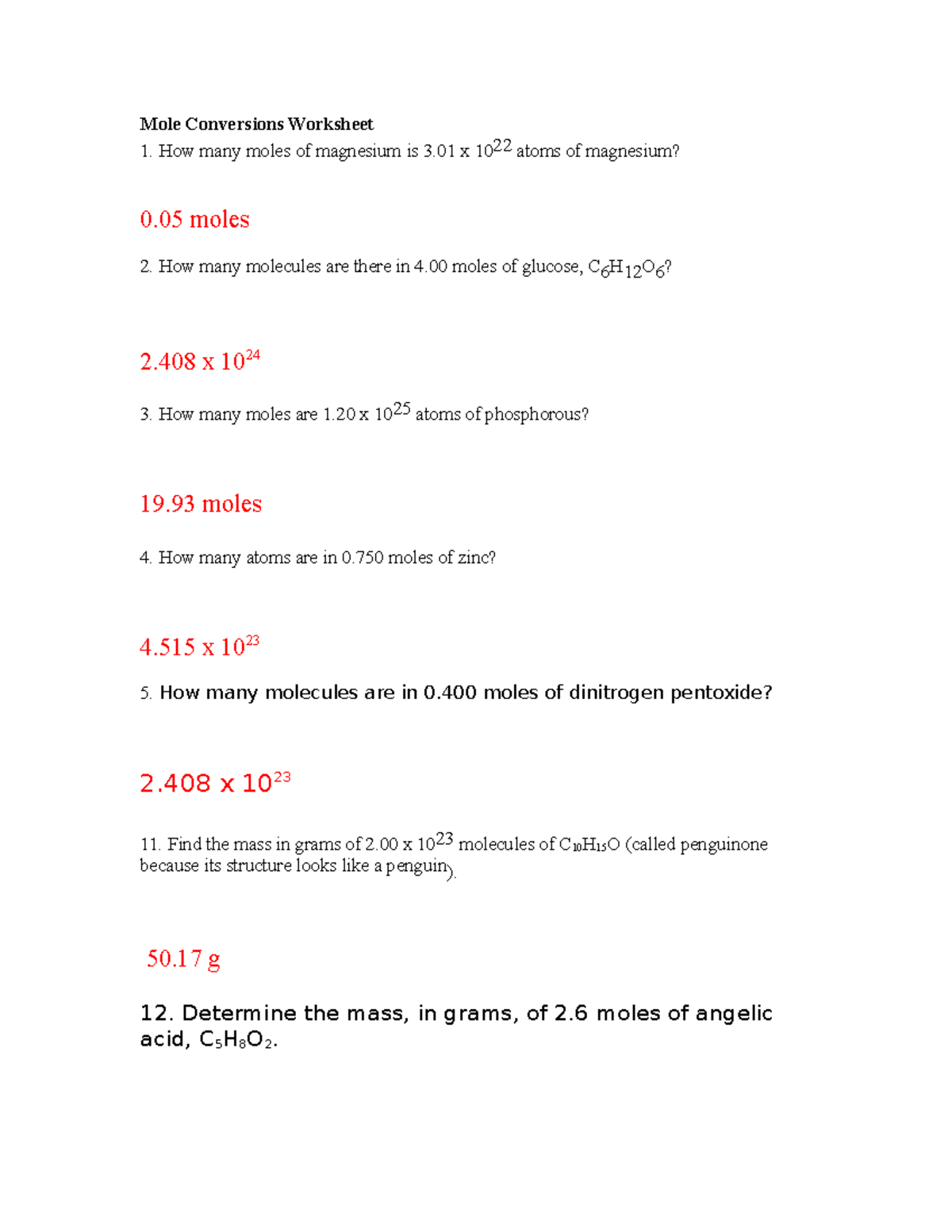 183309 87785154 2b46 4555 9529 908c23d249e0 Mole Conversions Worksheet 1 How Many Moles Of Studocu