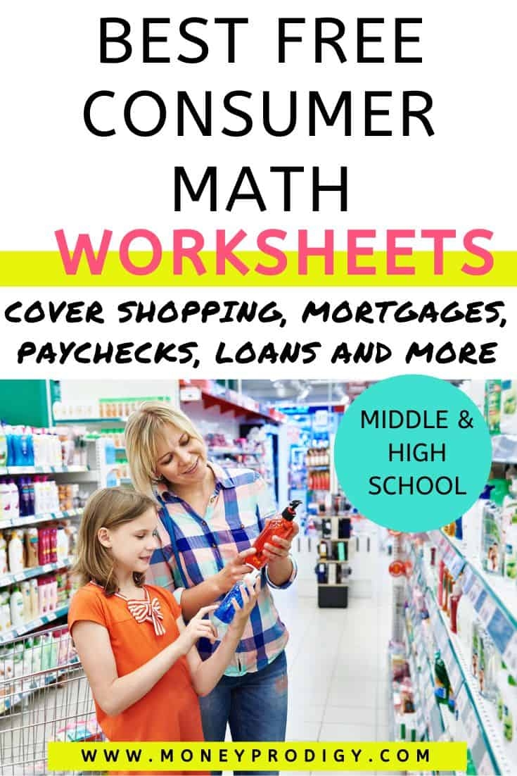 19 Free Consumer Math Worksheets Middle High School 19 Free Consumer Math Worksheets Middle High School