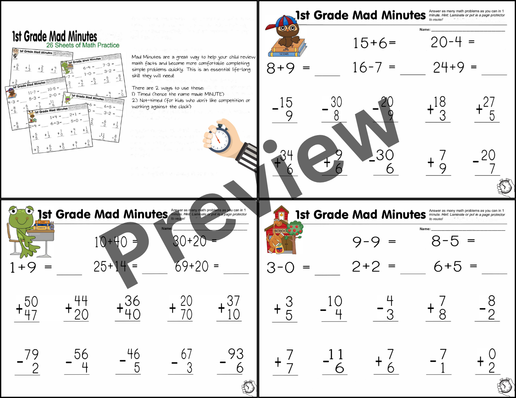 1st Grade Math Review Addition Subtraction Word Problems Mad Minute Teaching Resources 1st Grade Math Review Addition Subtraction Word Problems Mad Minute Teaching Resources