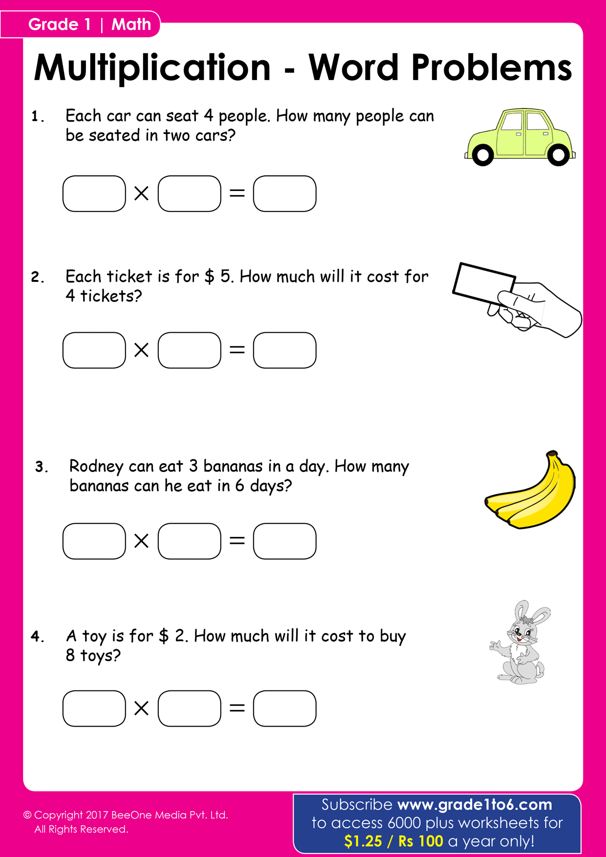 math problems for 1st graders worksheets