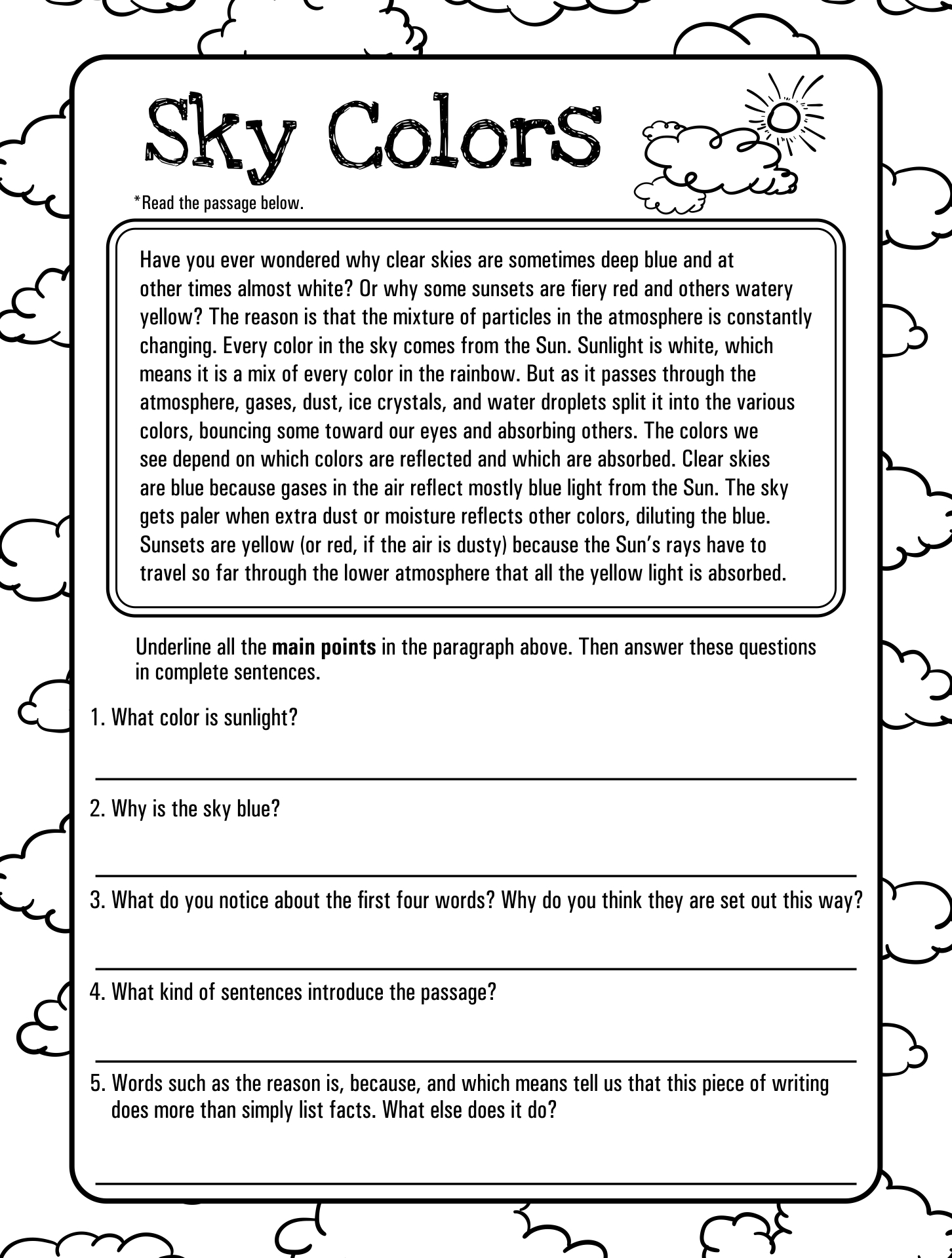 free printable reading comprehension worksheets for 5th grade free printable reading comprehension worksheets for 5th grade