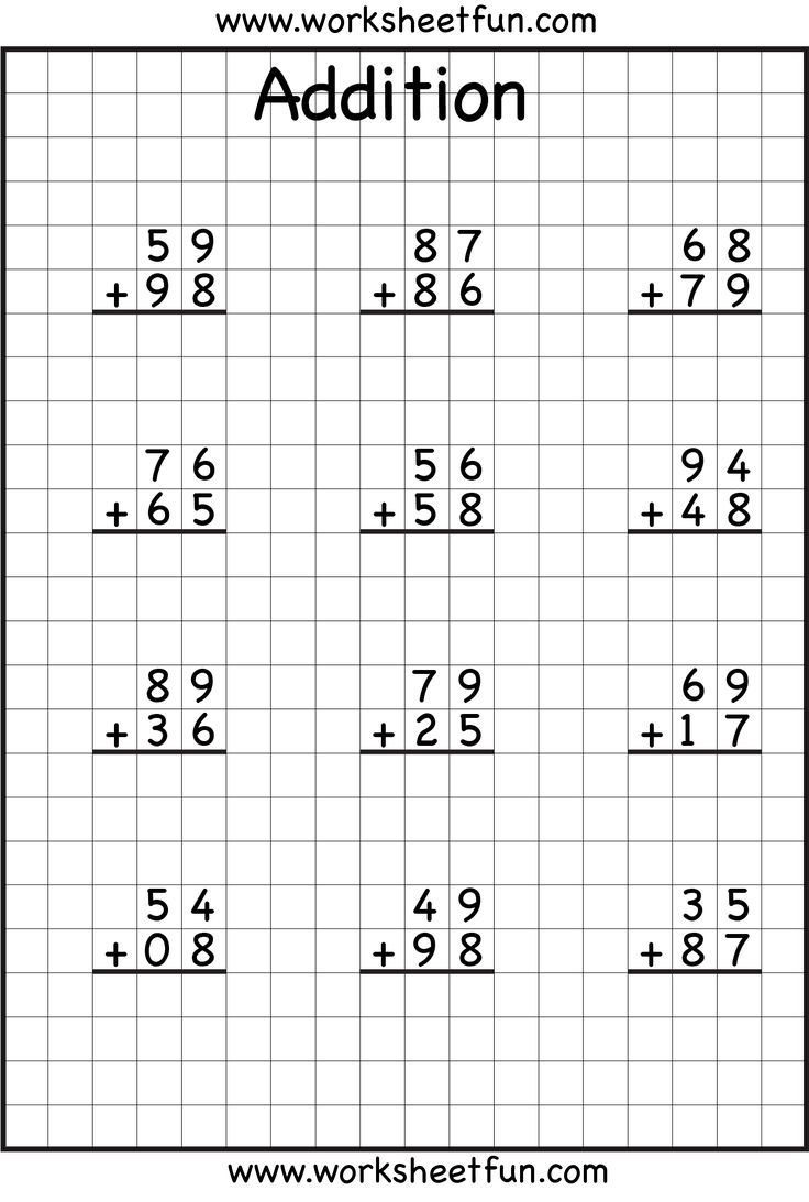 2 Digit Addition With Regrouping Carrying 5 Worksheets FREE Printable Worksheets