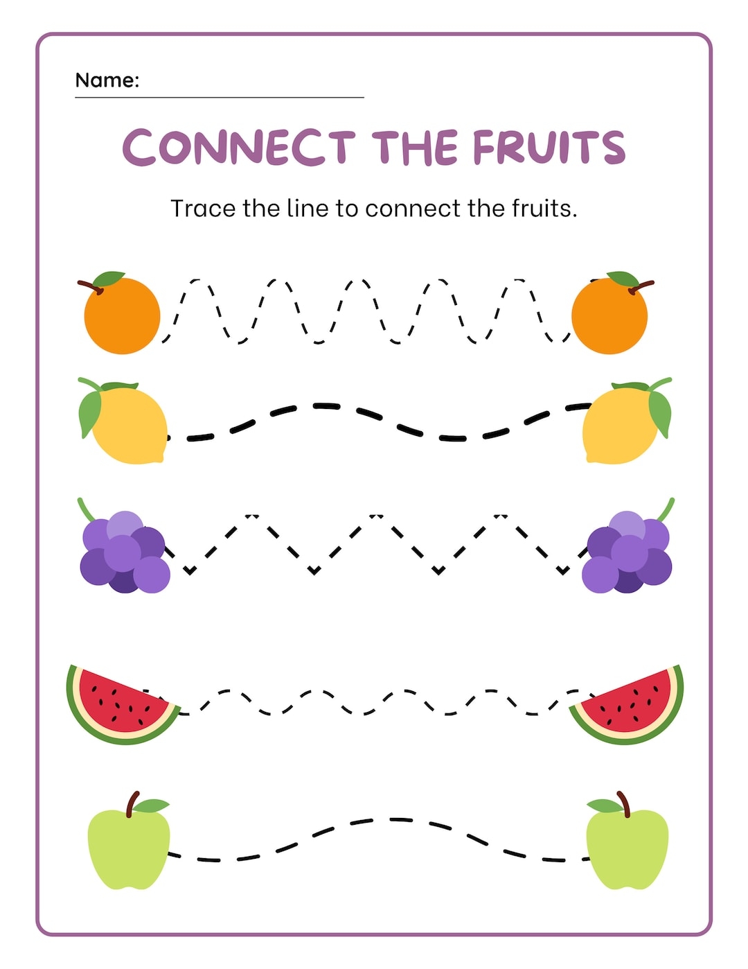 2 Printable Preschool Tracing Worksheets Trace The Lines Perfekt F r Homeschooling Kitas Und Eltern Etsy de