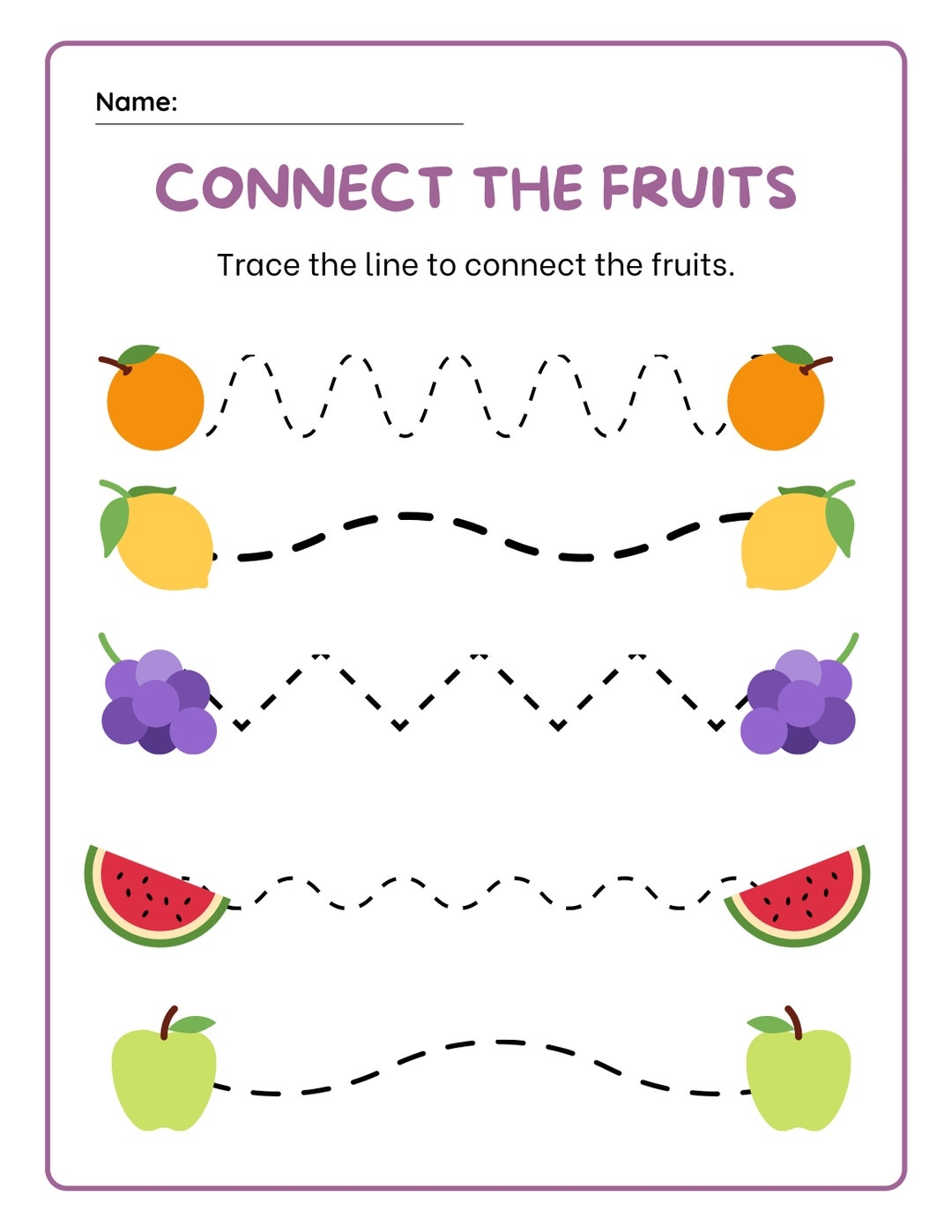 2 Printable Preschool Tracing Worksheets Trace The Lines Perfekt F r Homeschooling Kitas Und Eltern Etsy de