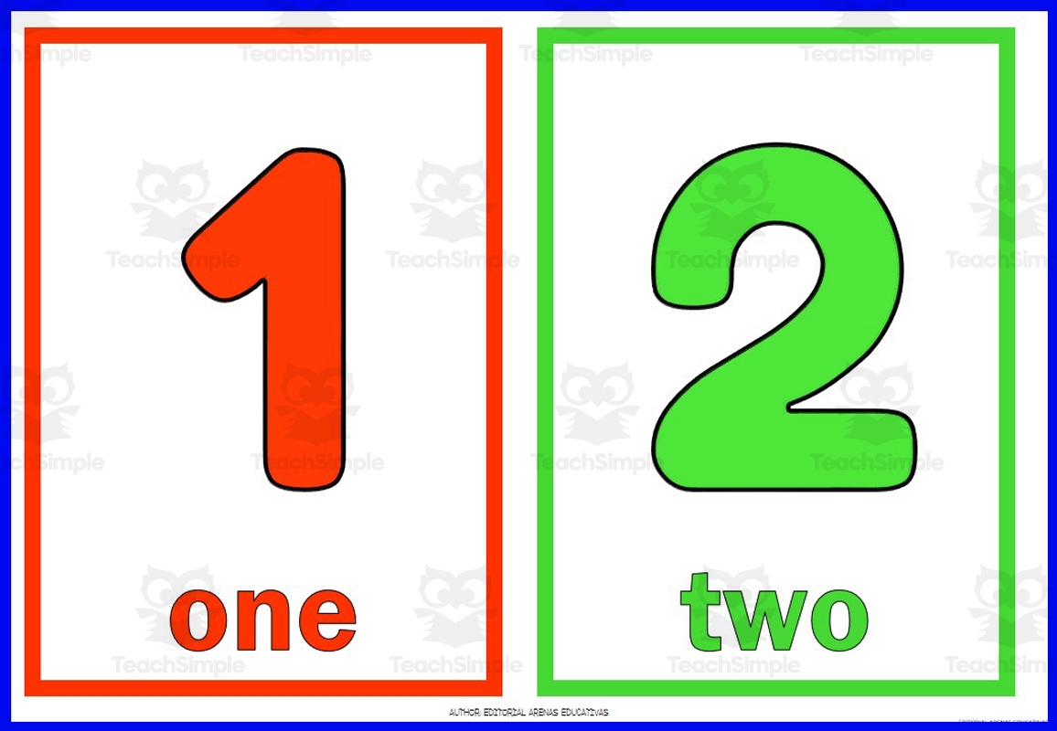 number flashcards 1 20