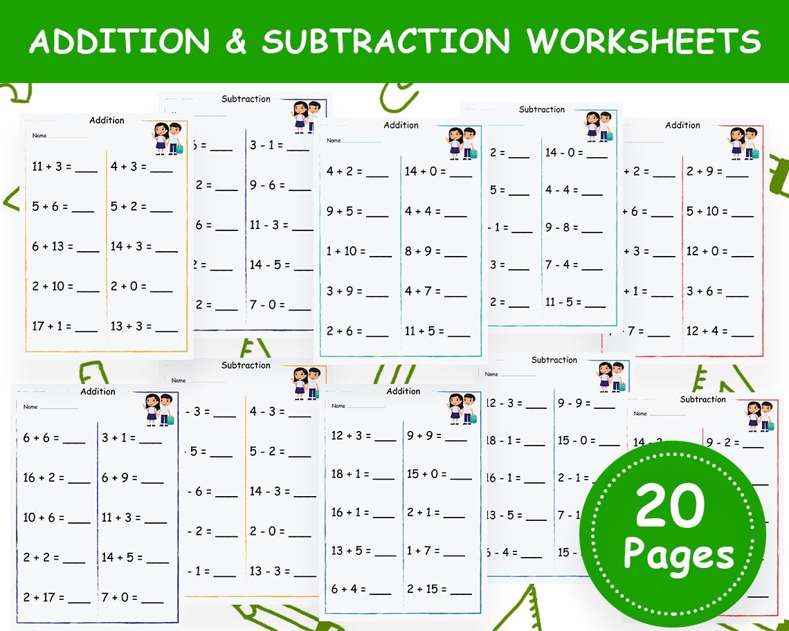 addition facts worksheets