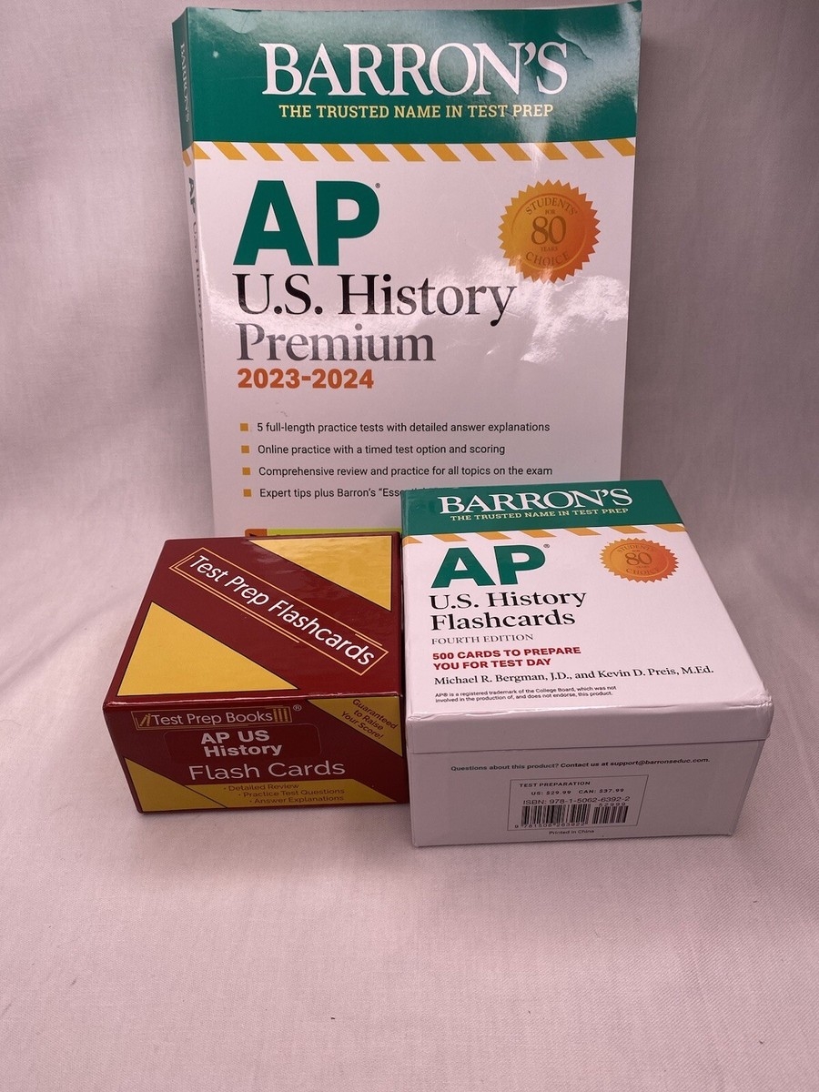 2023 2024 Barron s AP US HISTORY FLASH CARDS AND PRACTICE WORKBOOK EBay