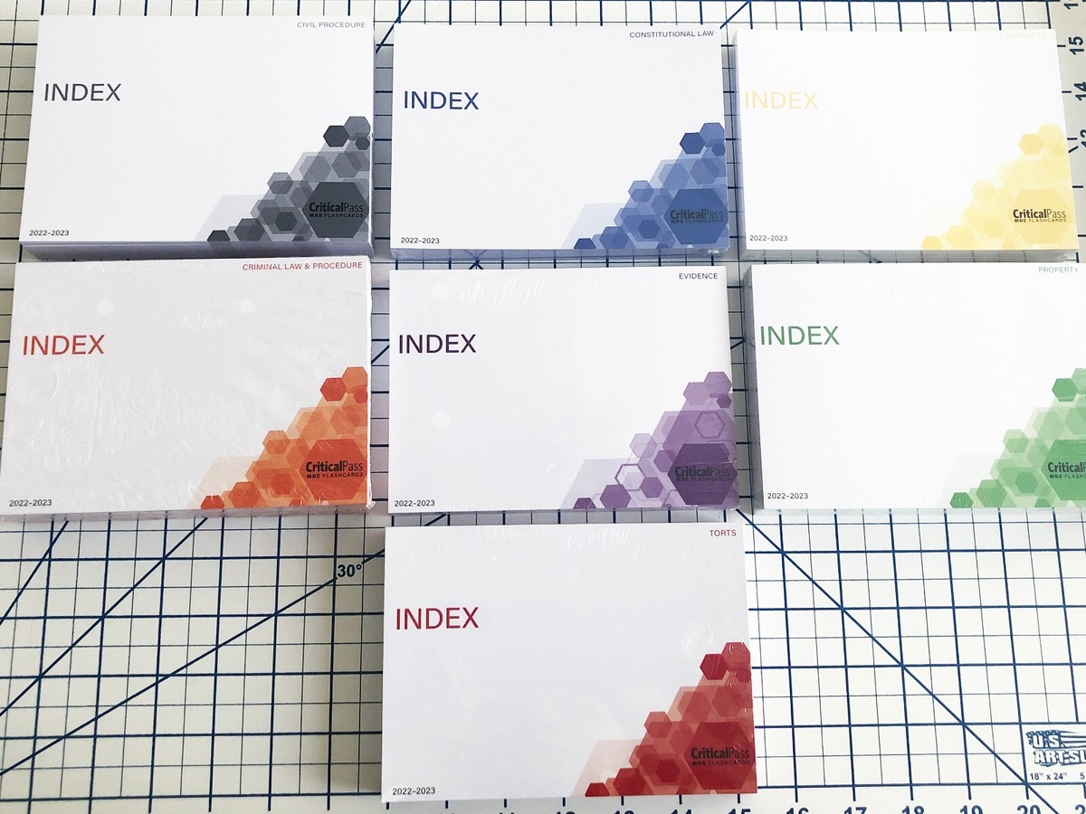 2023 Critical Pass MBE Flashcards Multistate Bar Exam Choose Your Subject EBay