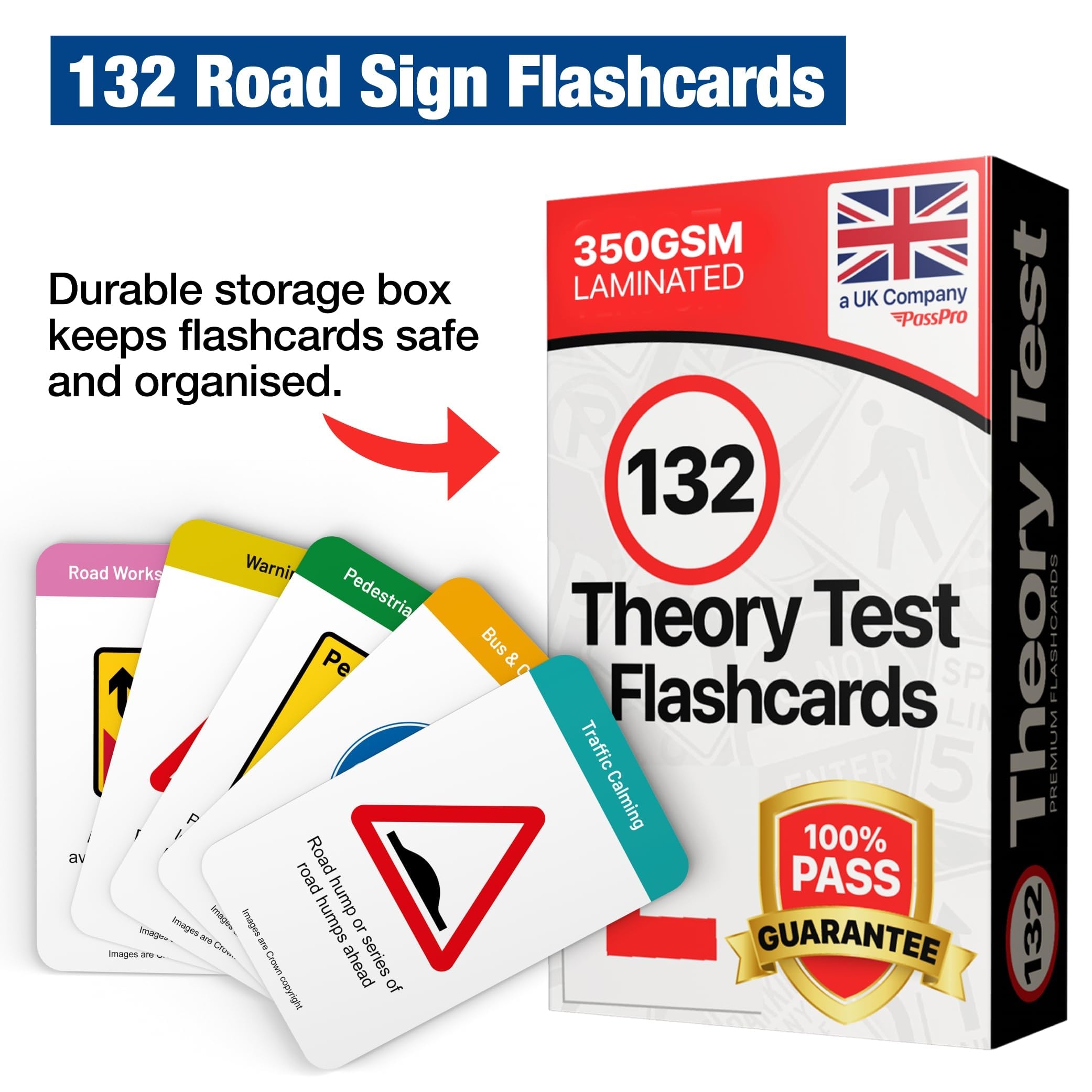 2024 UK Driving Theory Test Set Official Highway Area Code Know Your Traffic Signs 132 Road Sign Flashcards Amazon de Toys