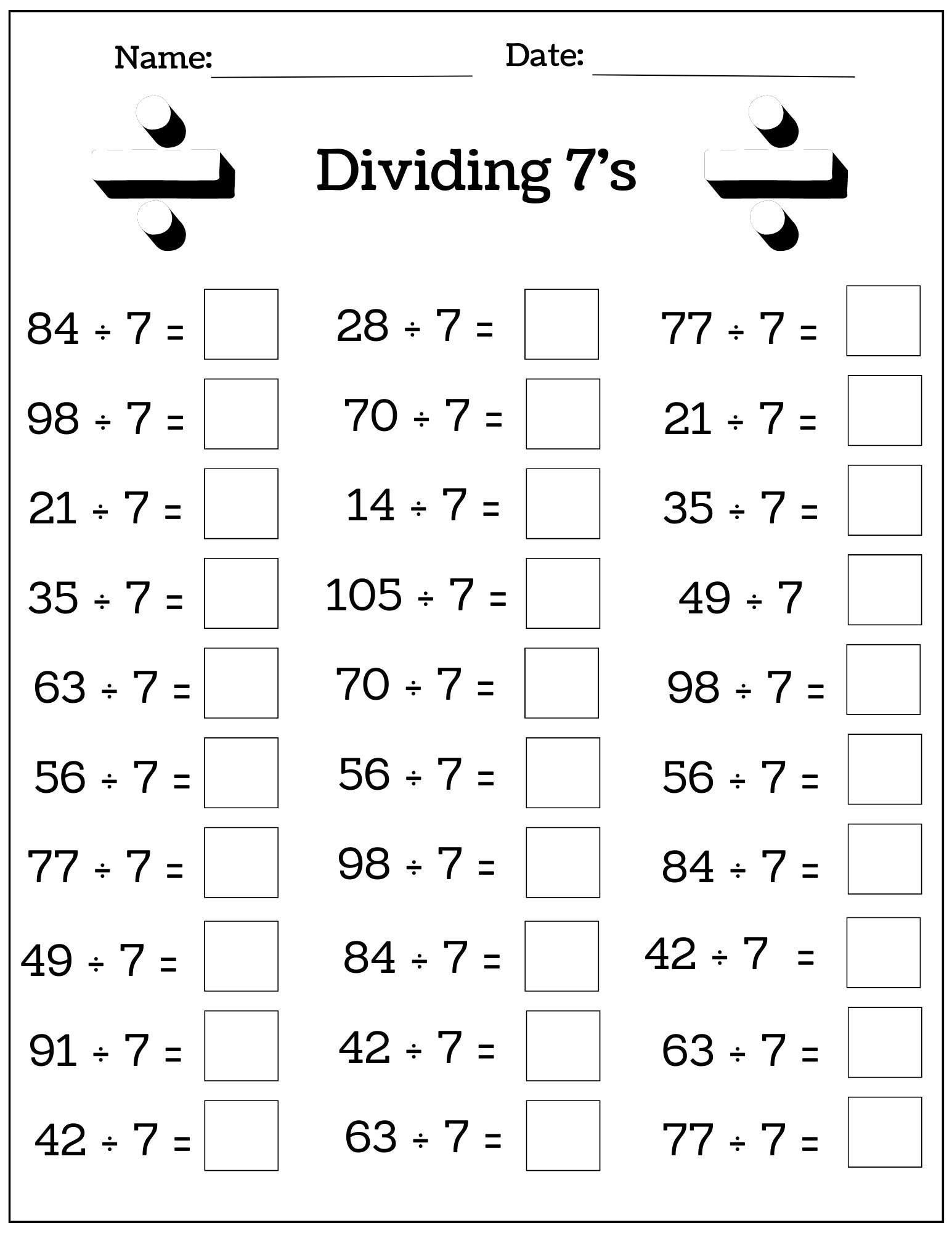 24 Printable Multiplication And Division Worksheets 1 12 Fill In The Blanks With Answer Pages Maths Drills Etsy Canada