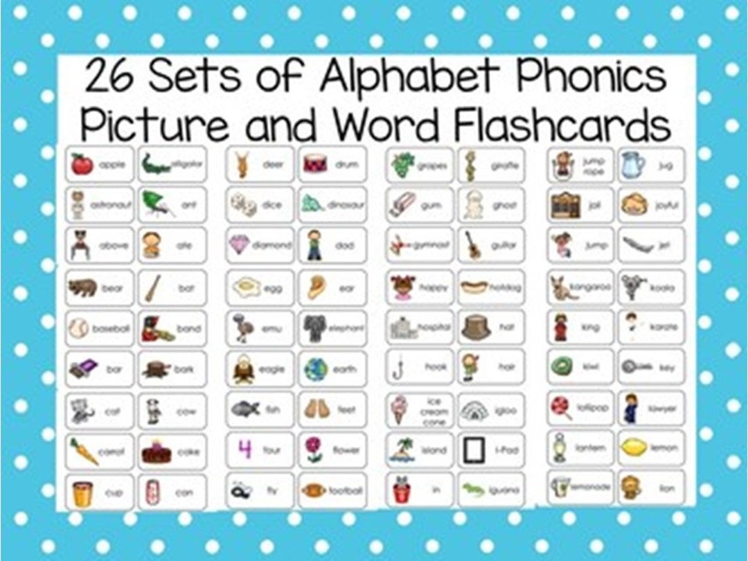 26 Druckbare Alphabet Phonics Bild Word Flashcard Sets Alle Sets Sind PDF Es In Einer ZIP Datei Gespeichert Vorschule KDG Sprachkunst Und Phonics Etsy Schweiz