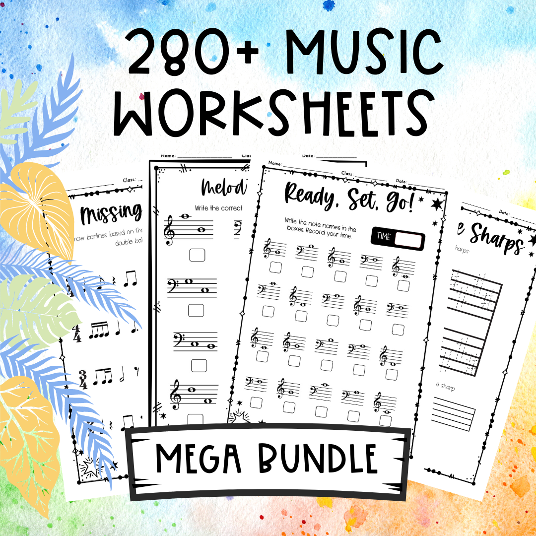 280 Music Theory Worksheets Notes Intervals Rhythm Instruments And Staff Made By Teachers
