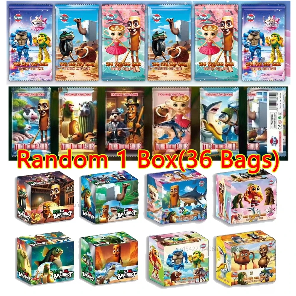 288Pcs Italian Brainrot Card Collection Game English Tralalero Tralala Tung Tung Tung Sahur HD Game Card Box With 36 Envelopes AliExpress