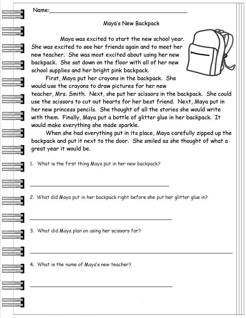 free 2nd grade reading worksheets