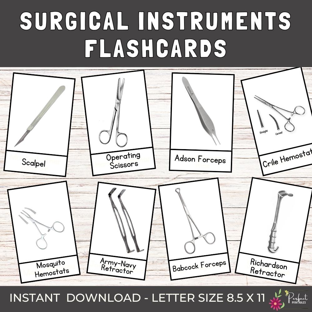 surgical instrument flashcards