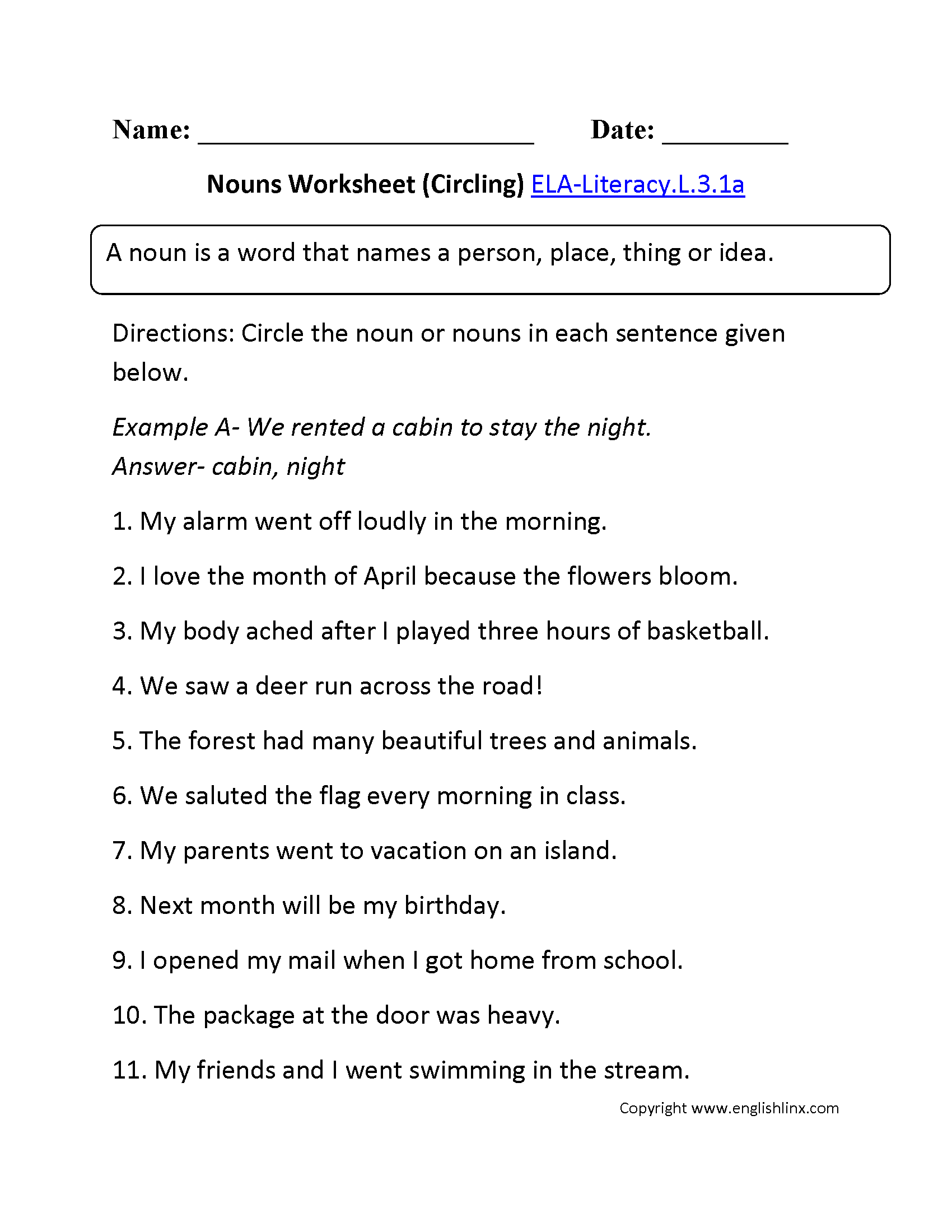 english for 3rd graders worksheets