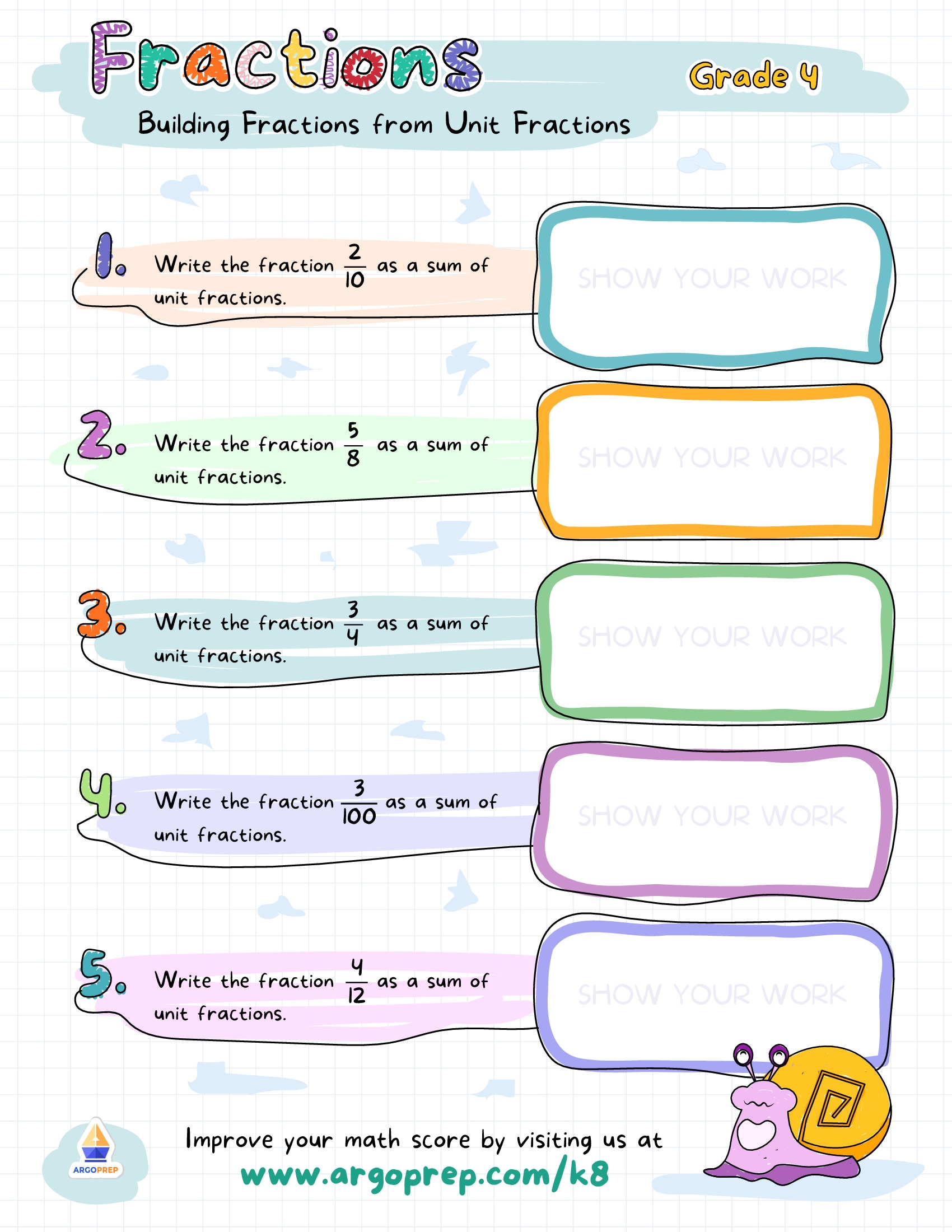 3rd Grade Comparing Fractions Worksheets For Free ArgoPrep