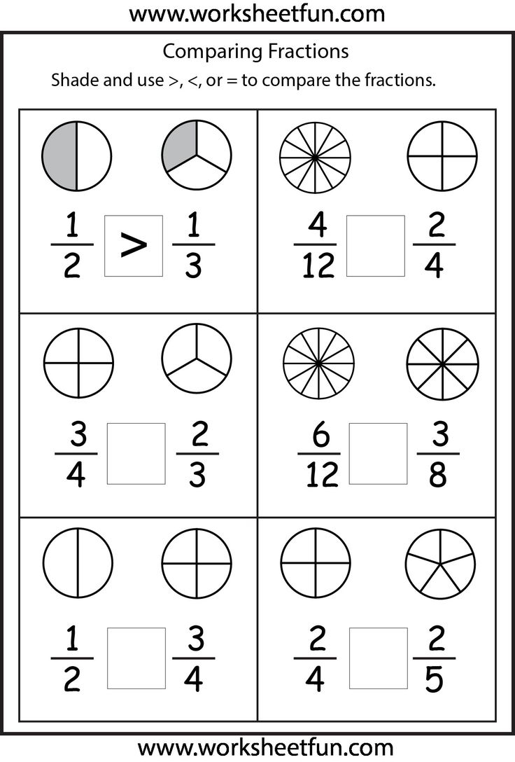 4 Free Math Worksheets Third Grade 3 Fractions And Decimals Identify Fractions Write AMP