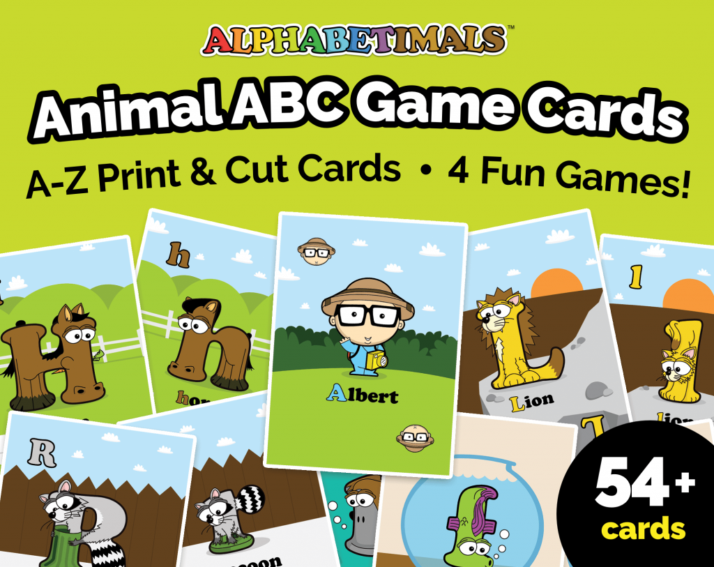 4 in 1 ABC Card Game For Kids Alphabetimals 4 in 1 ABC Card Game For Kids Alphabetimals