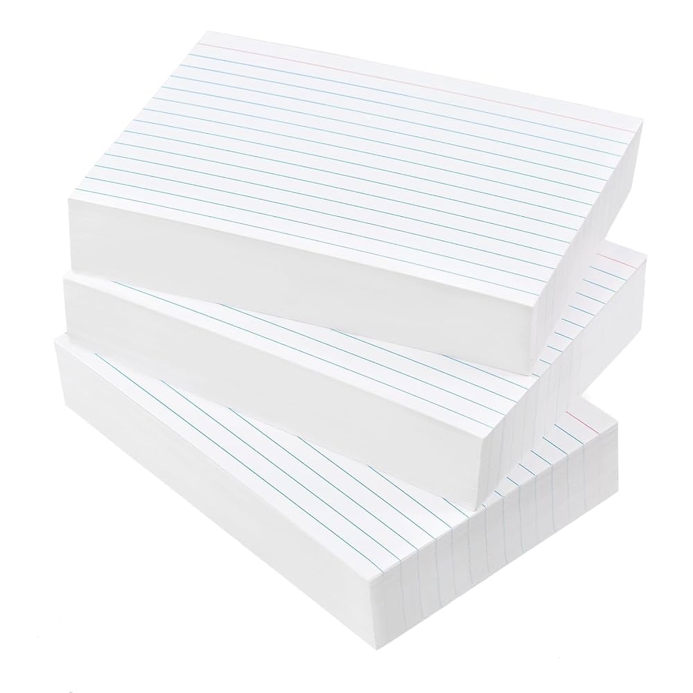 4 X 6 Ruled Index Cards Goefun White Ruled Note Cards 4 X 6 Flashcards Notes And To Do List 300 Pack