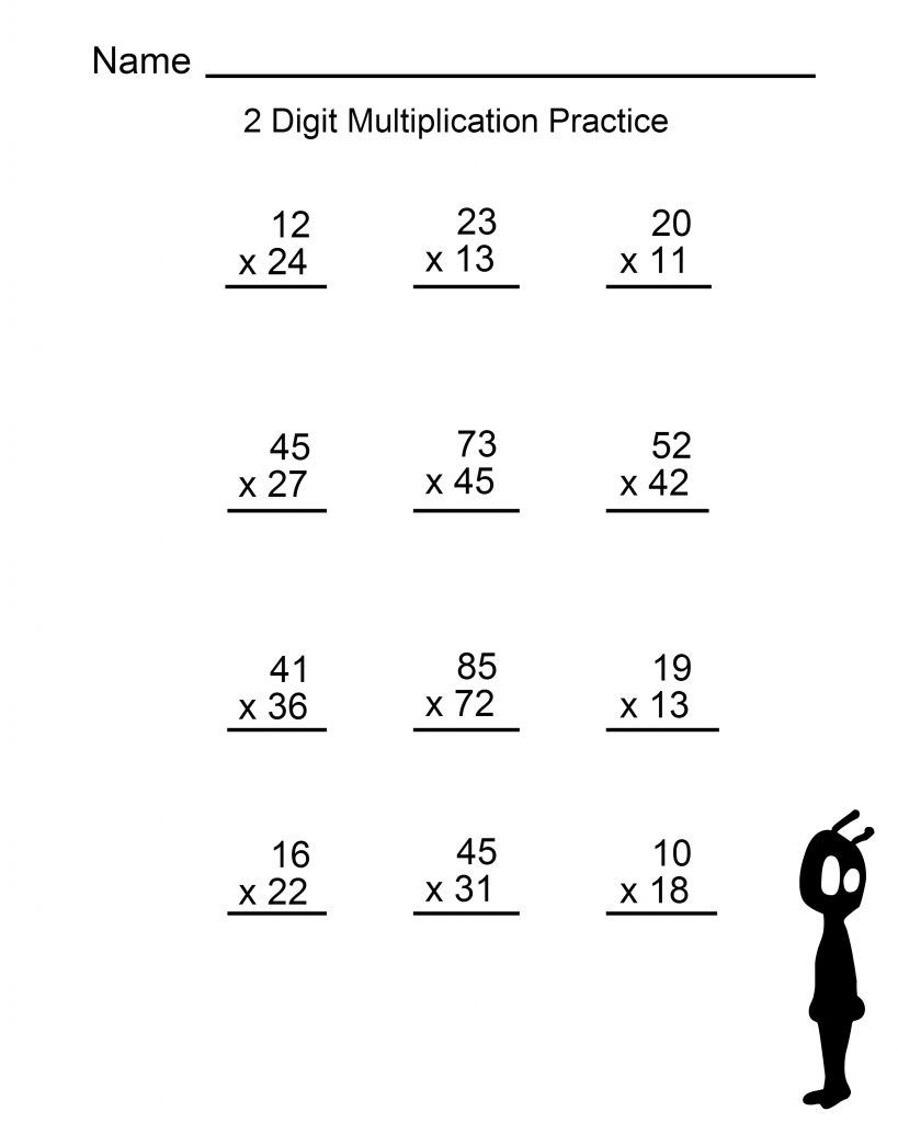 4th Grade Multiplication Worksheets Best Coloring Pages For Kids