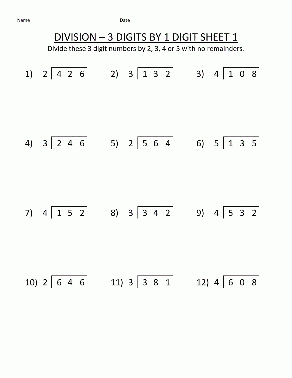 4th Grade Worksheets With Math Exercises