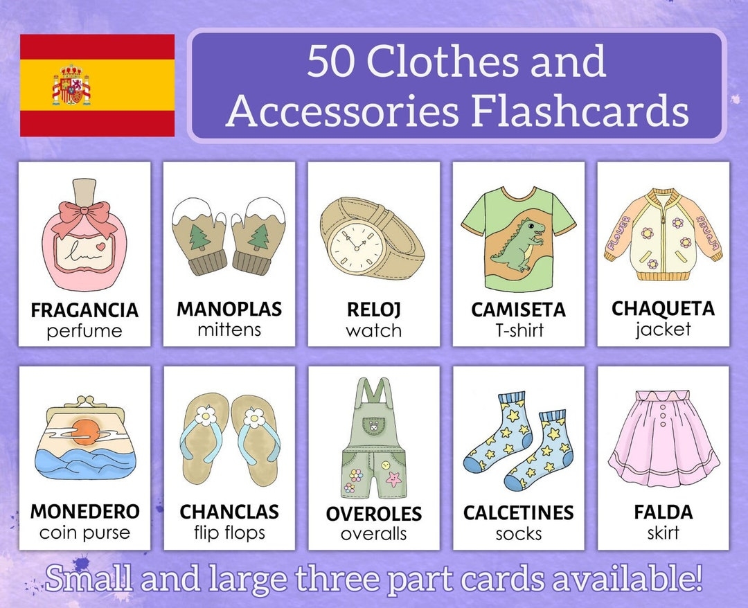 spanish to english flashcards