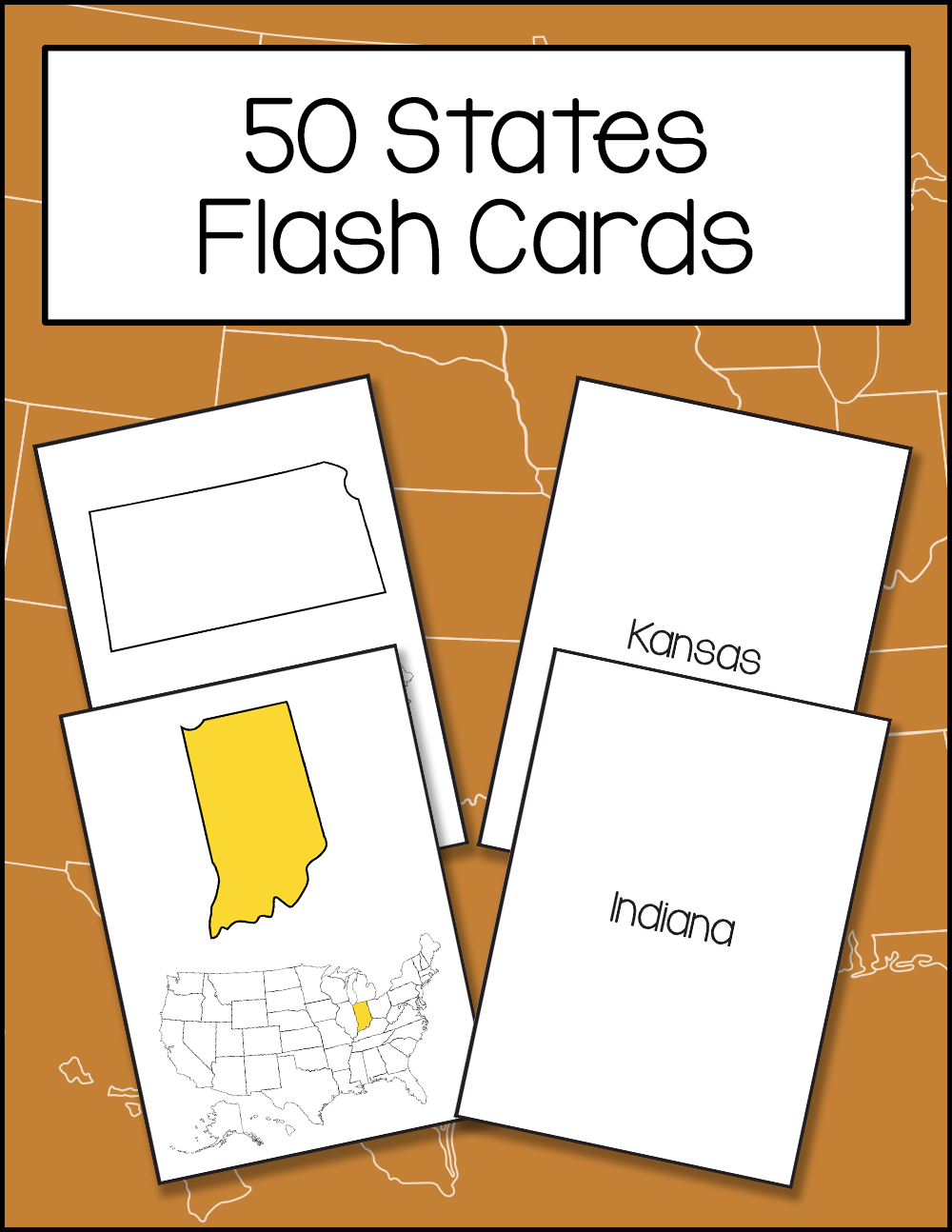 50 States Flash Cards Warm Hearts Publishing