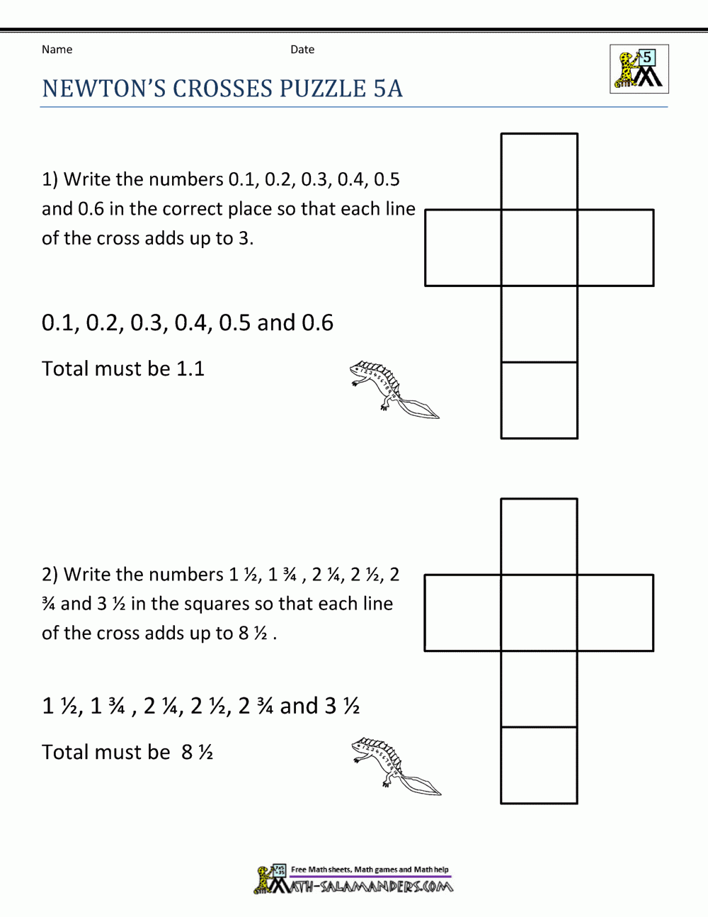 5th Grade Math Puzzles