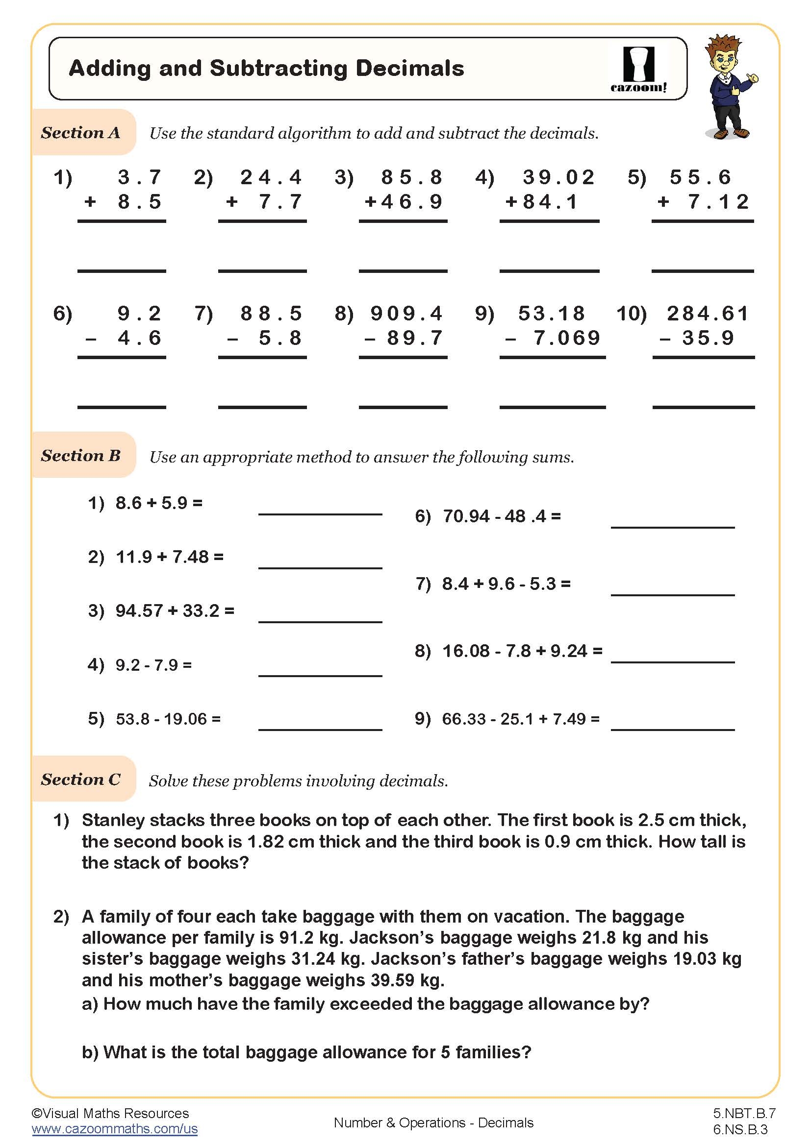 free printable math worksheets for 5th grade
