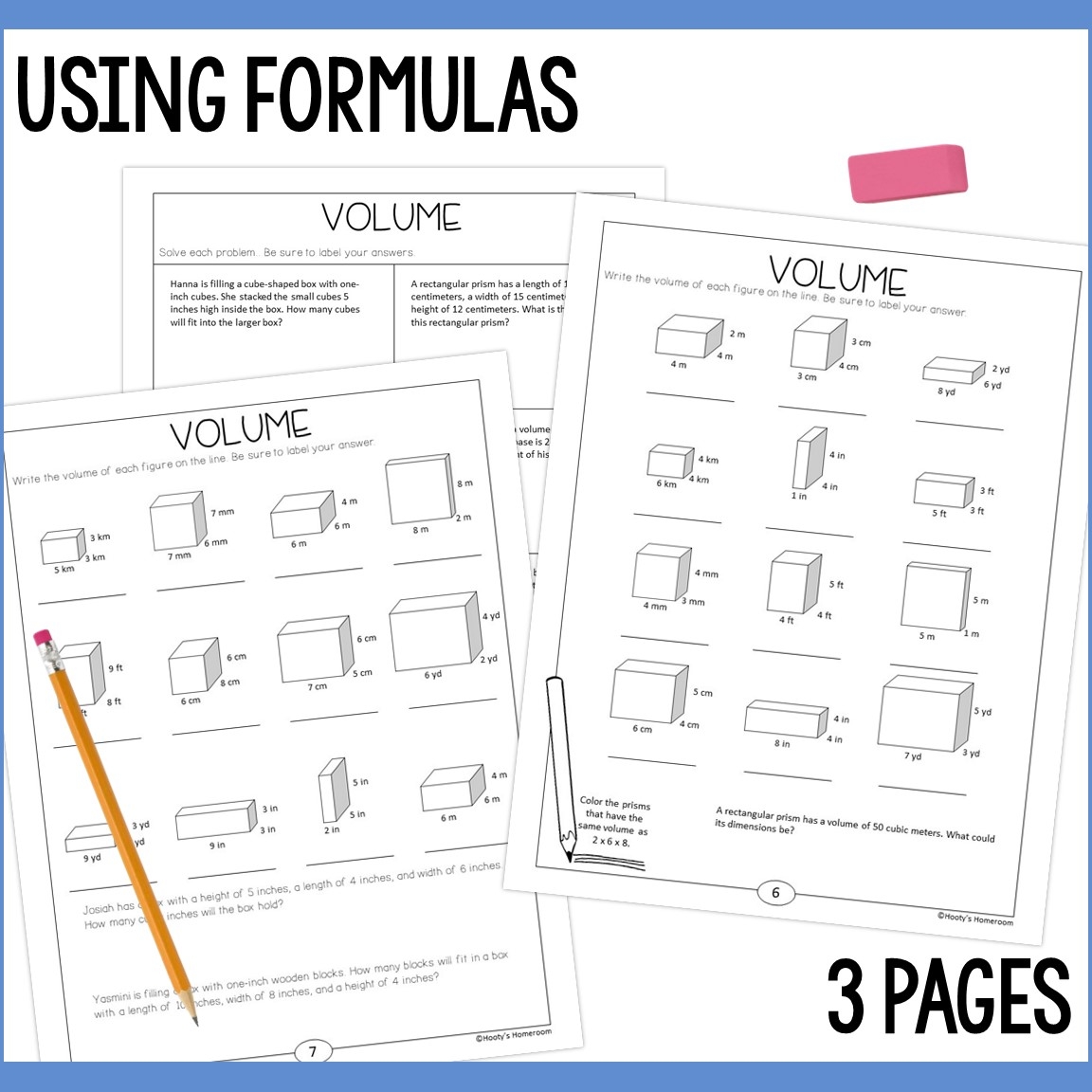 5th Grade Volume Worksheets Hooty s Homeroom