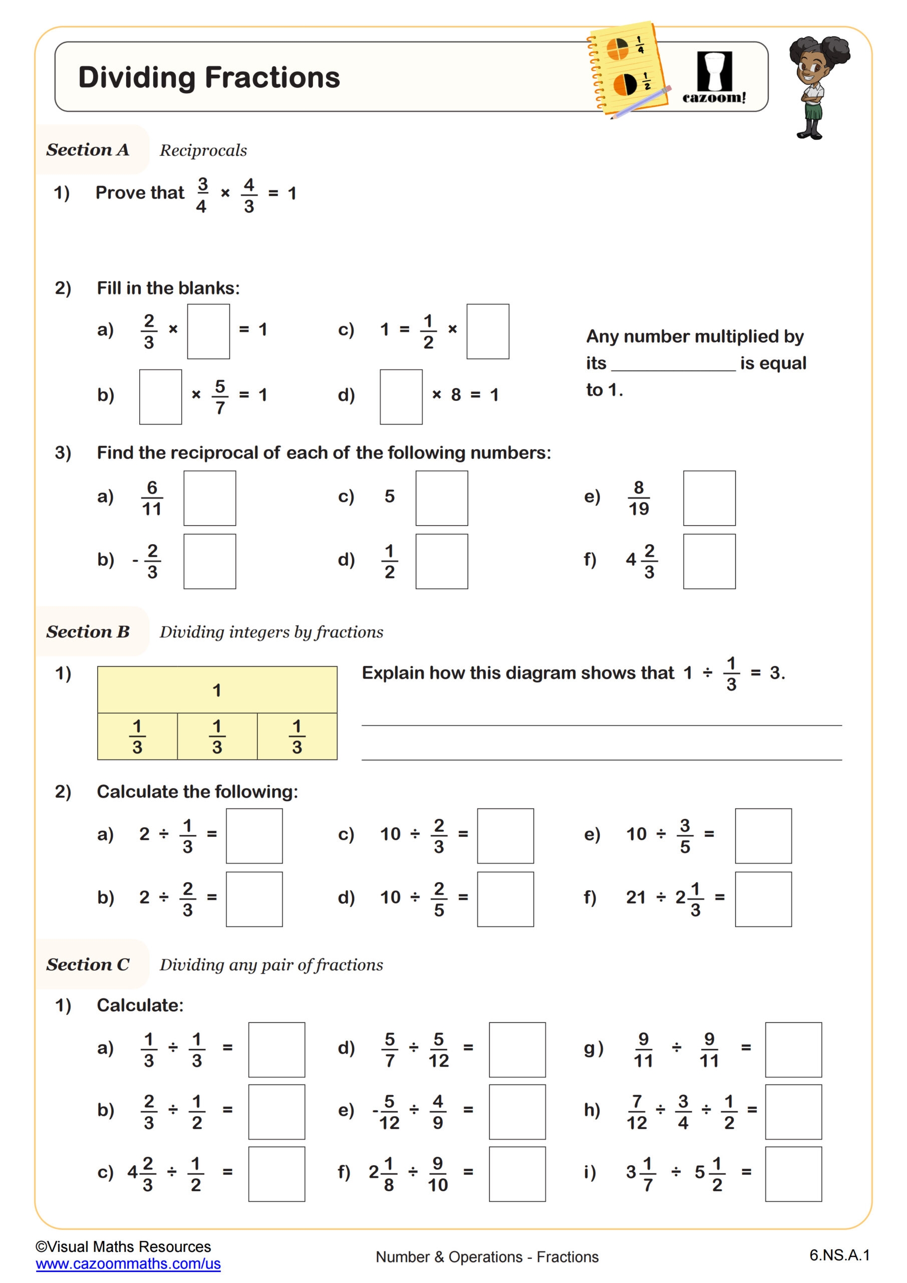 6th grade math worksheets