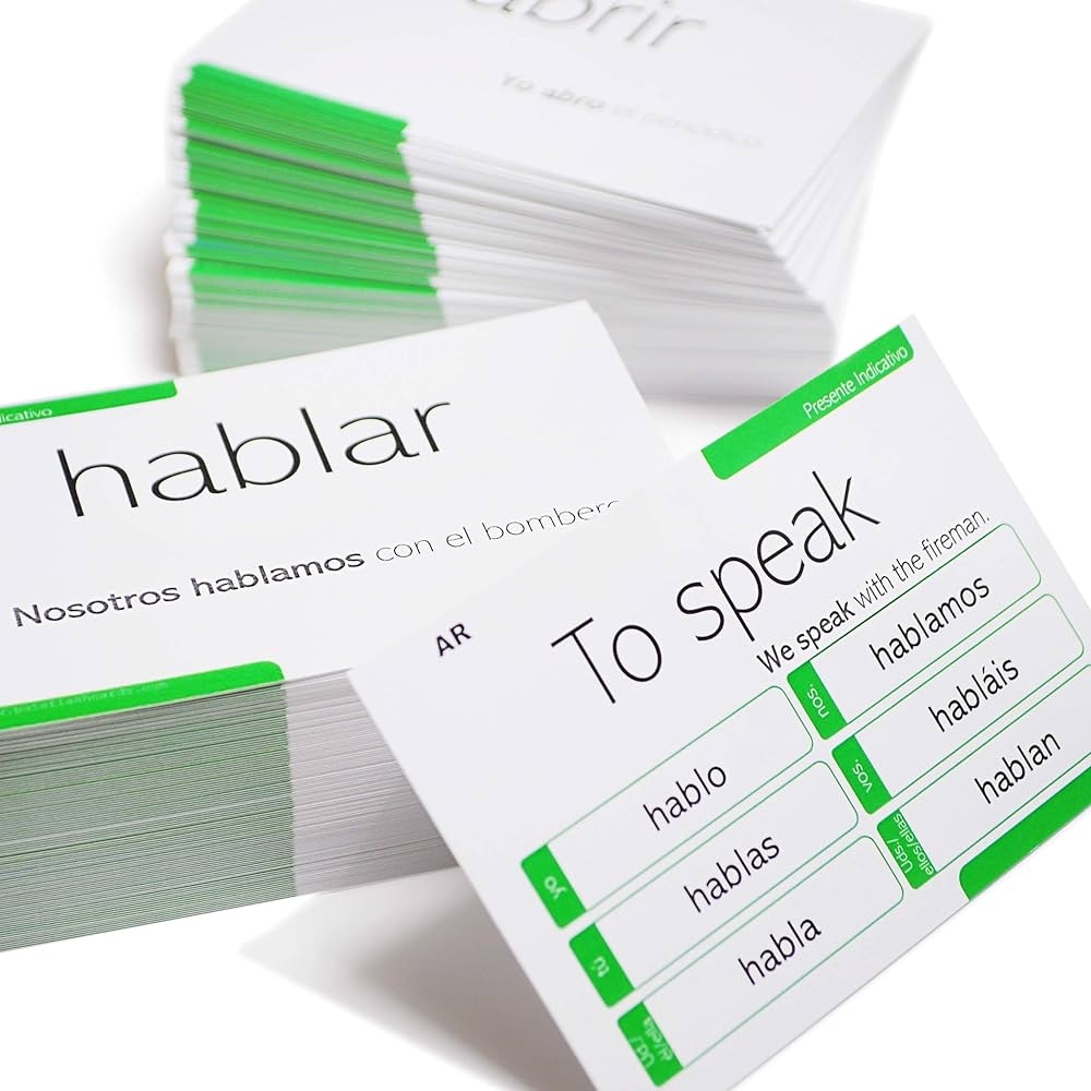 800 Spanish Conjugation Cards 200 Verbs With Full Examples In Spanish And English And 9 Different Tenses Amazon de Toys