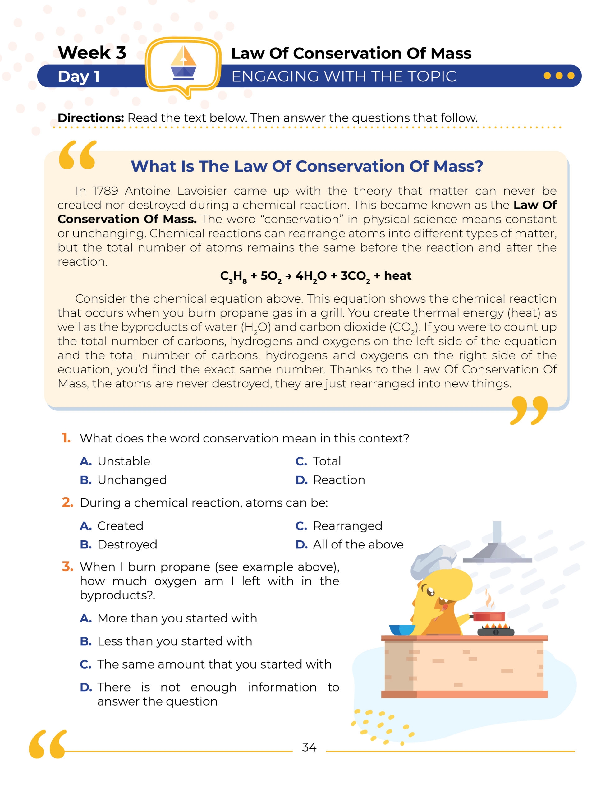 8th grade science worksheets