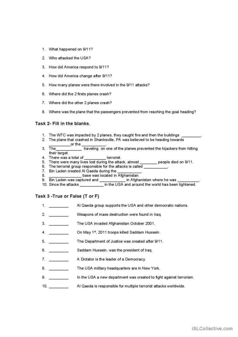 9 11 World Trade Center General Read English ESL Worksheets Pdf Doc