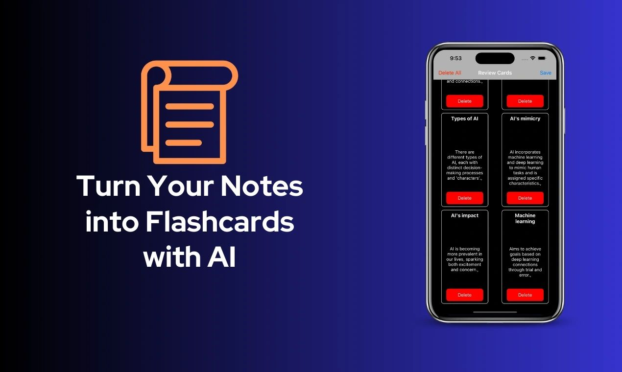 turn notes into flashcards