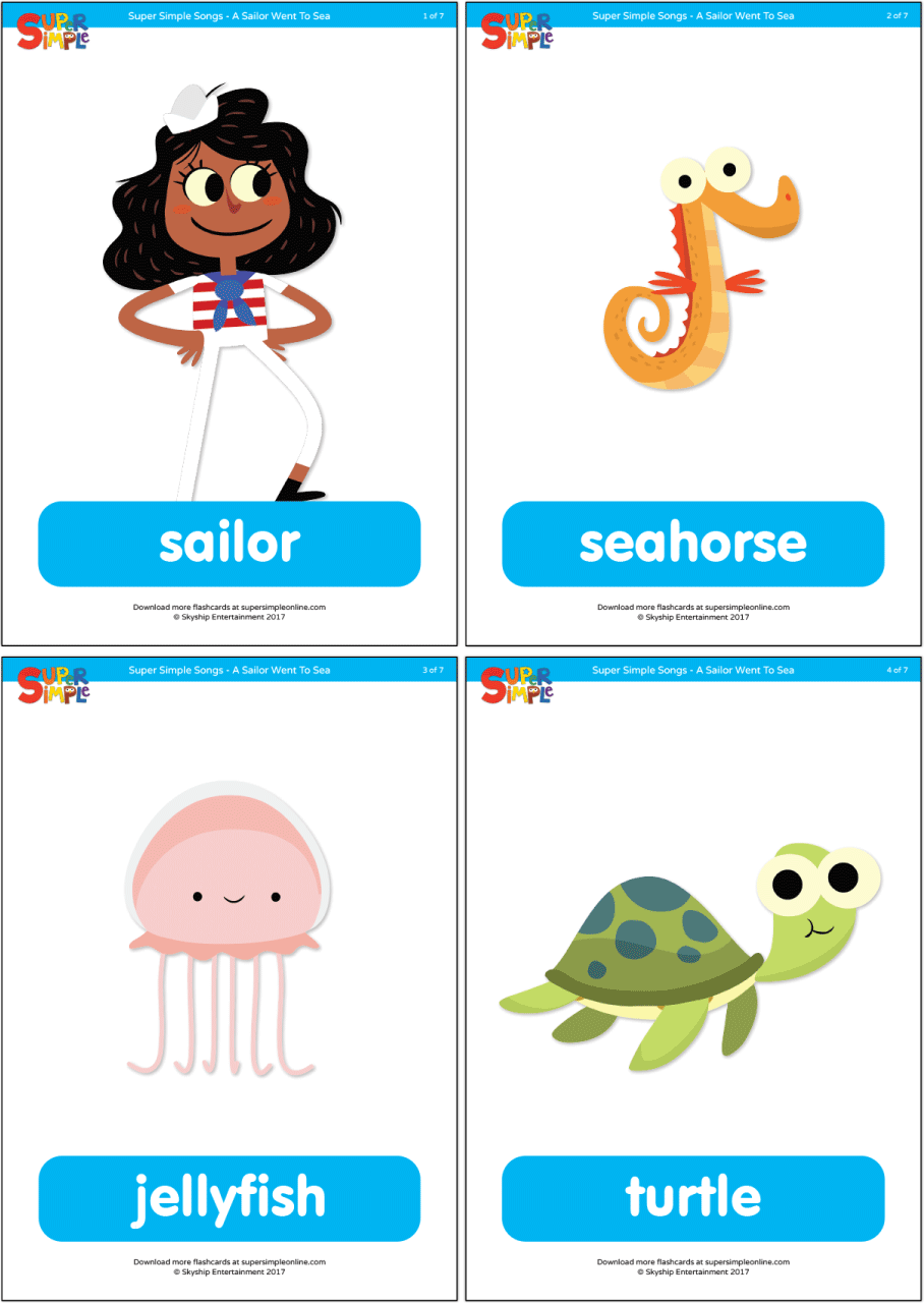 A Sailor Went To Sea Flashcards Super Simple